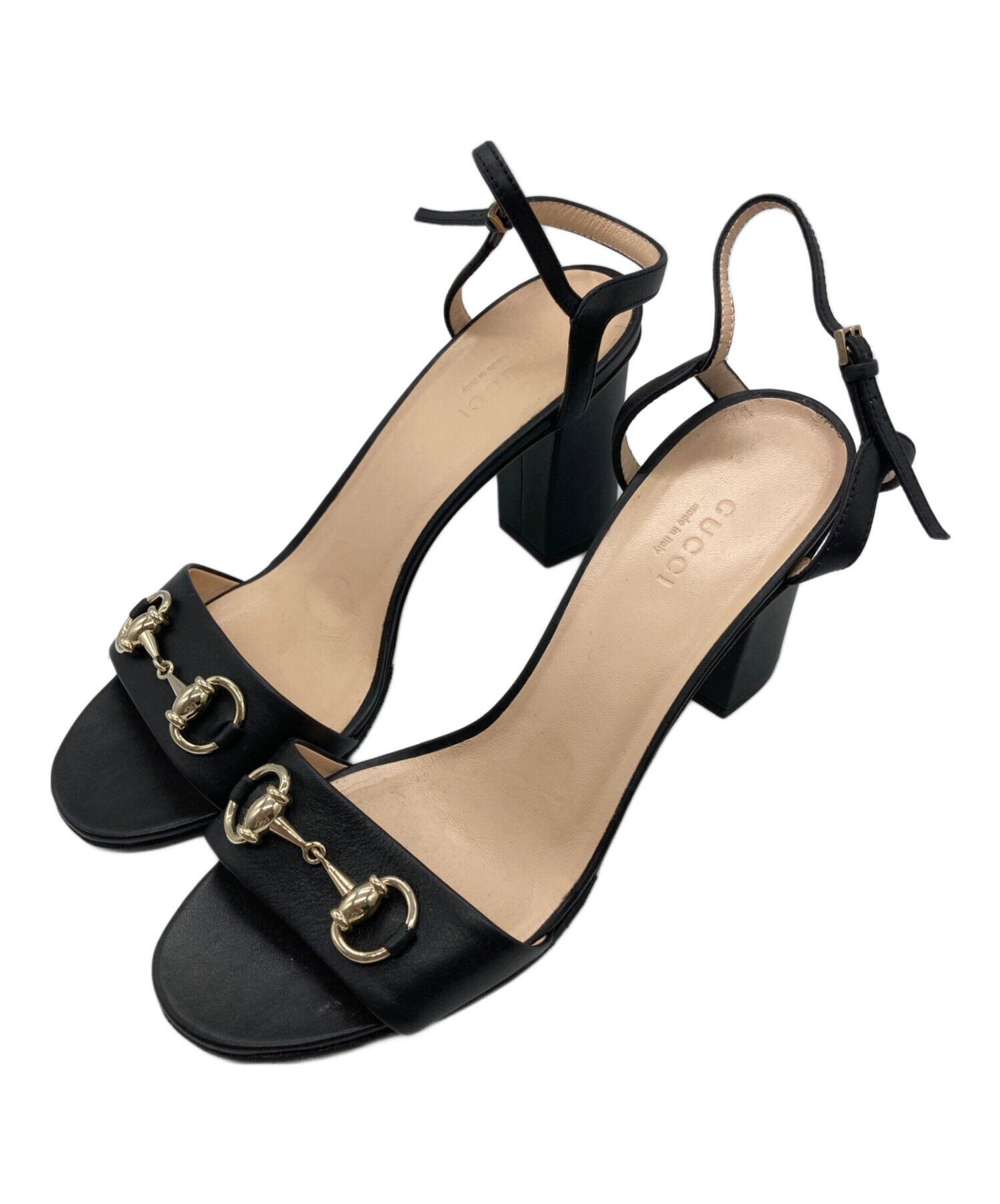 中古・古着通販】GUCCI (グッチ) ホースビットサンダル ブラック