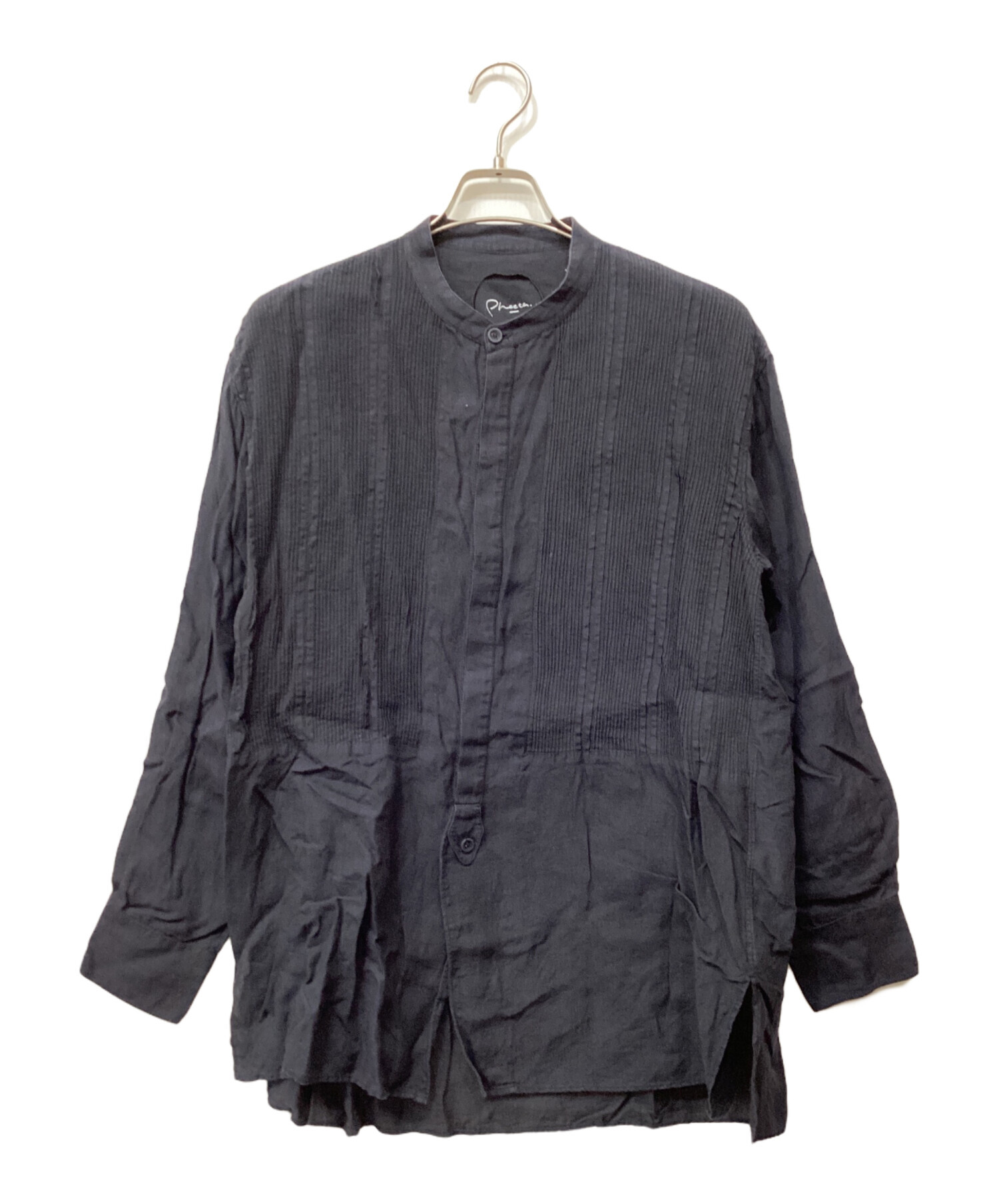 中古・古着通販】pheeta (フィータ) バンドカラープリーツシャツ