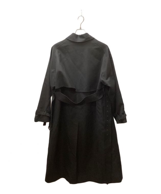 中古・古着通販】HYKE (ハイク) ウールトレンチコート ブラック サイズ