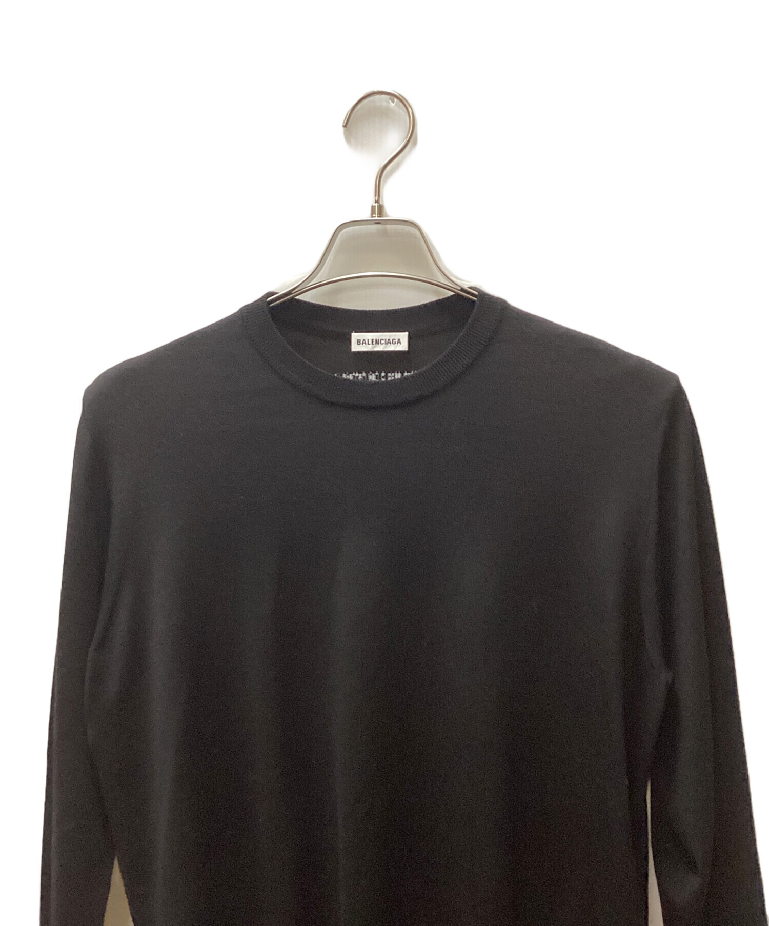着用1回。BALENCIAGA ロゴクルーネックセーター Mサイズ相当 中古