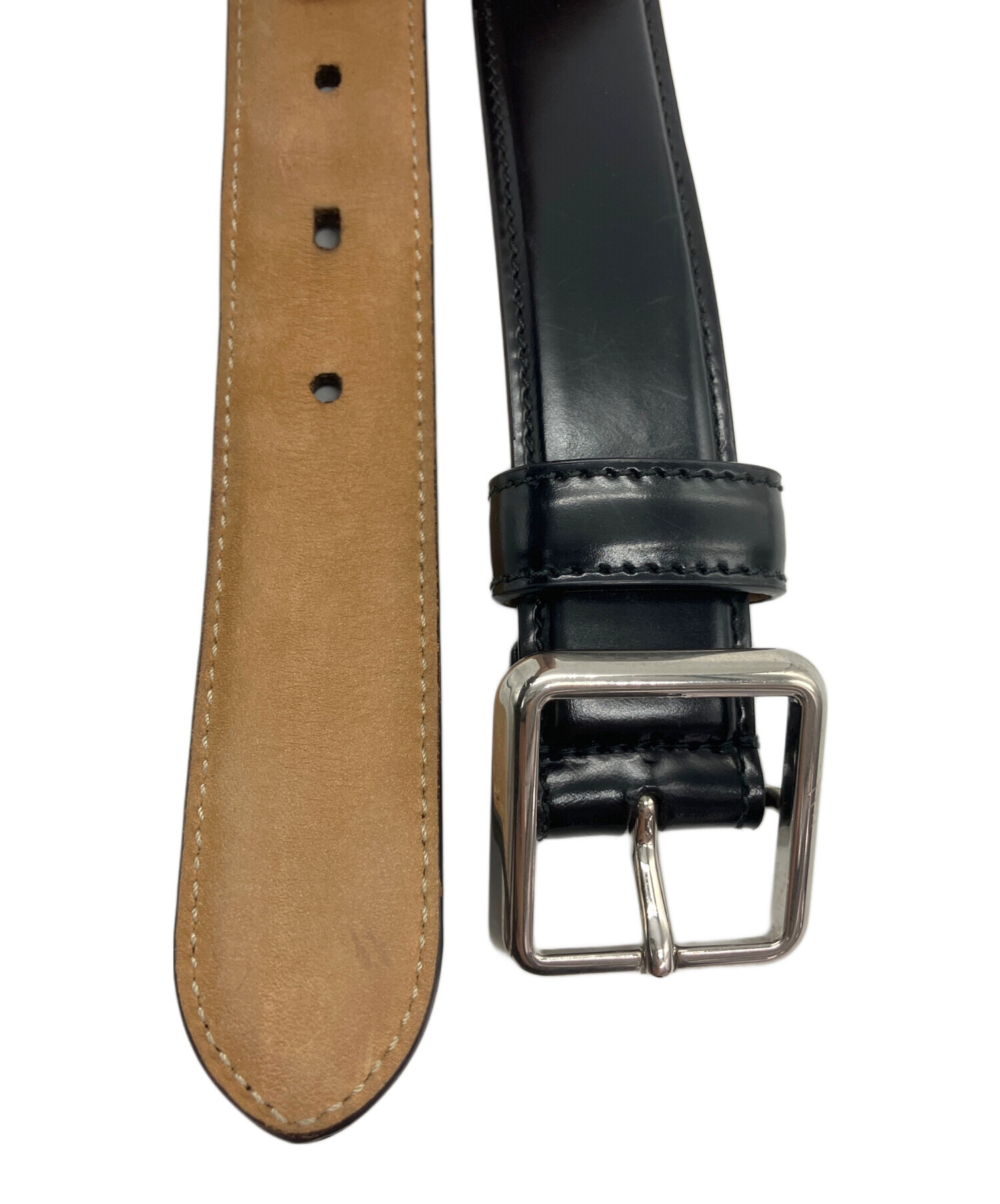 中古・古着通販】BALENCIAGA (バレンシアガ) レザーベルト ブラック