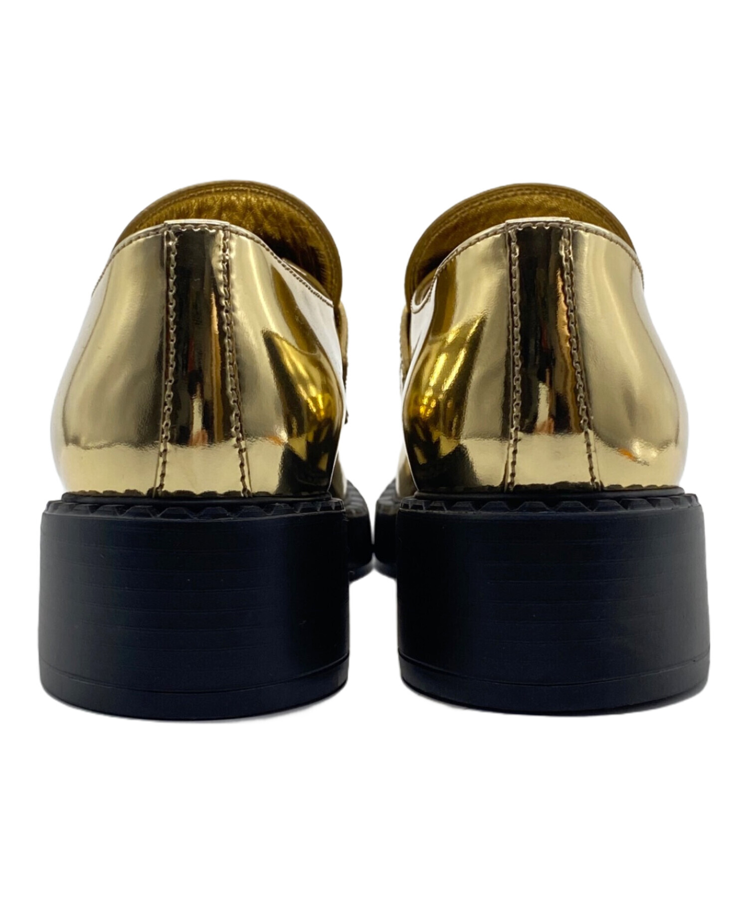 中古・古着通販】PRADA (プラダ) トライアングルロゴ ゴールド