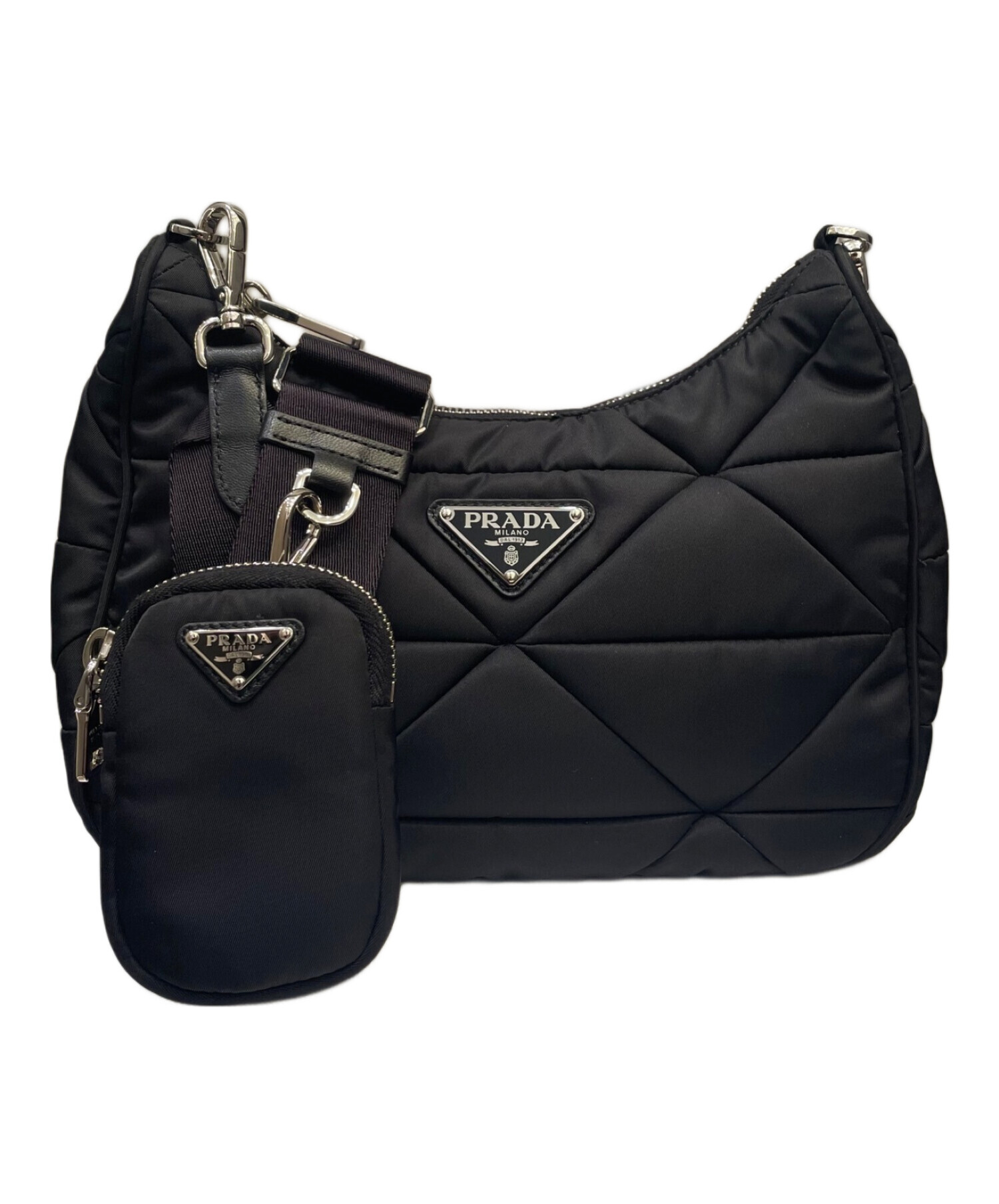 中古・古着通販】PRADA (プラダ) ショルダーバッグ/ミニポシェット付 