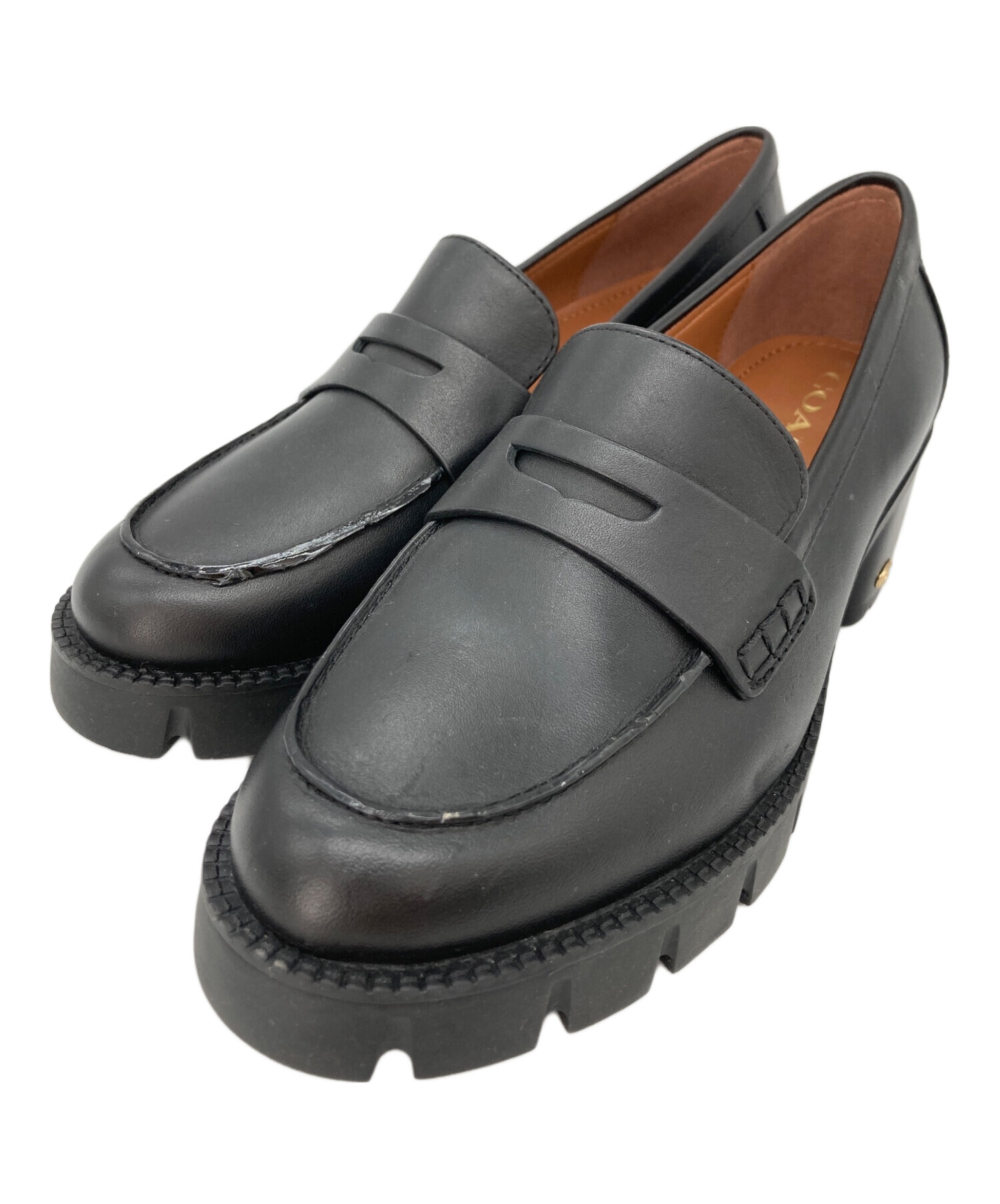 ⚫︎値下げ中⚫︎コーチ　コリーン　ローファー　23.5 中古・古着通販】COACH (コーチ) コリーン ローファー ブラック サイズ