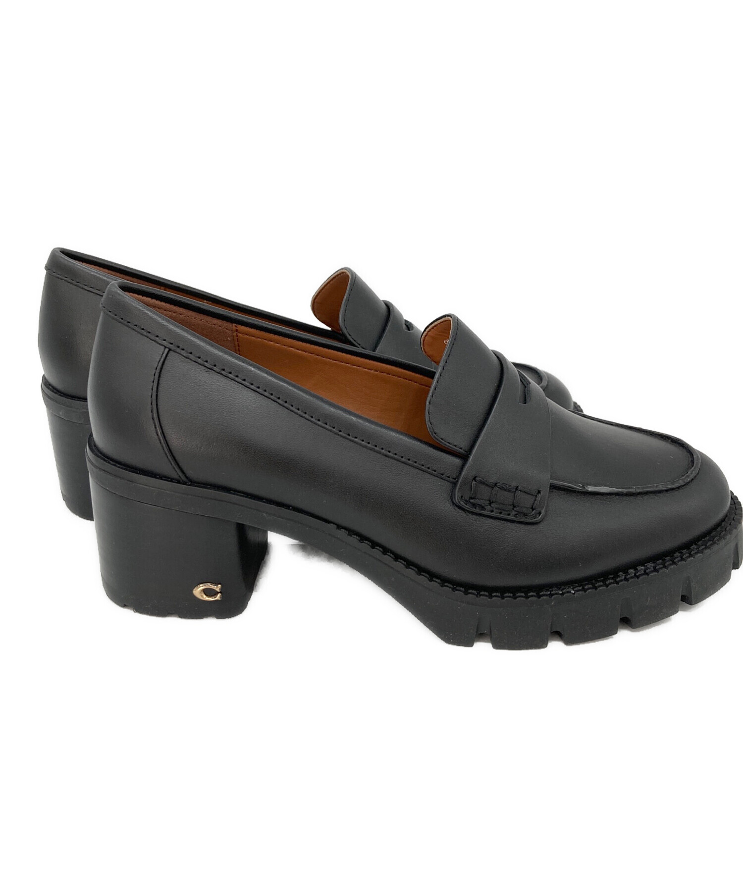 中古・古着通販】COACH (コーチ) コリーン ローファー ブラック サイズ