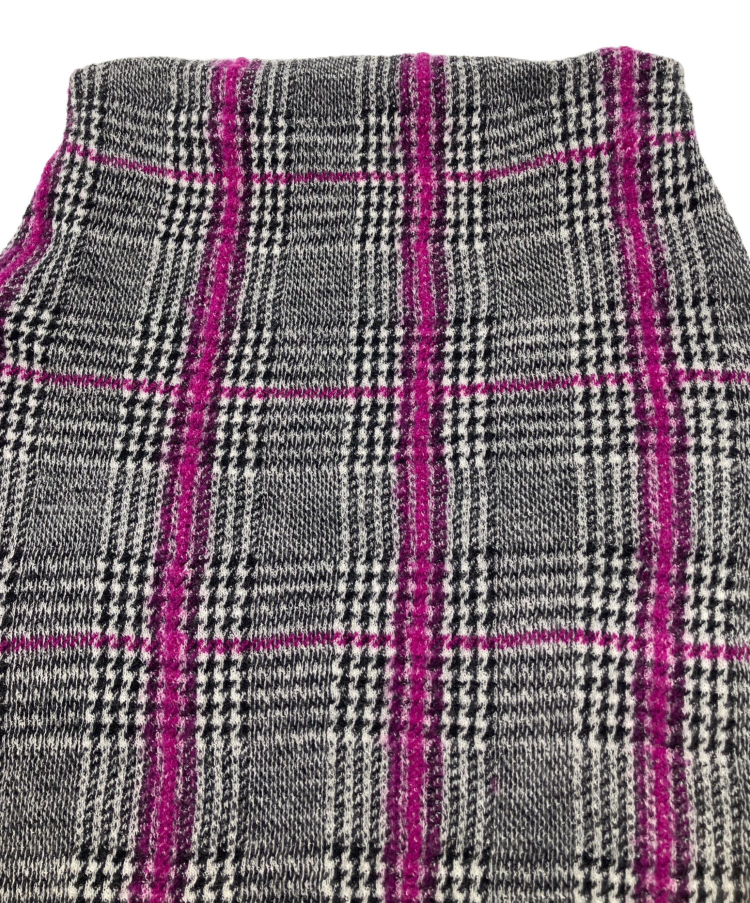 中古・古着通販】Y's (ワイズ) チェックウールハイネックニット グレー