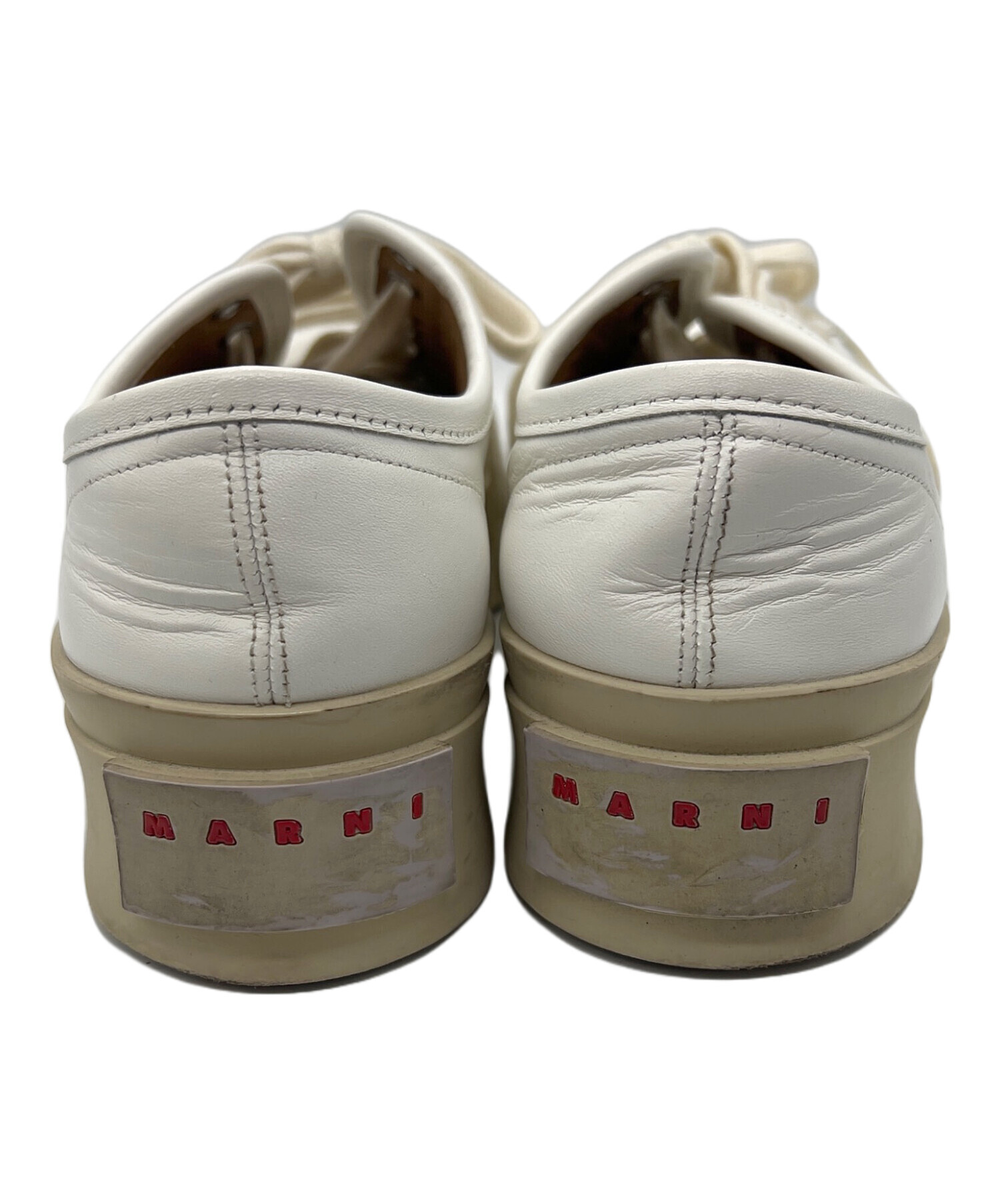 中古・古着通販】MARNI (マルニ) レザースニーカー アイボリー サイズ 