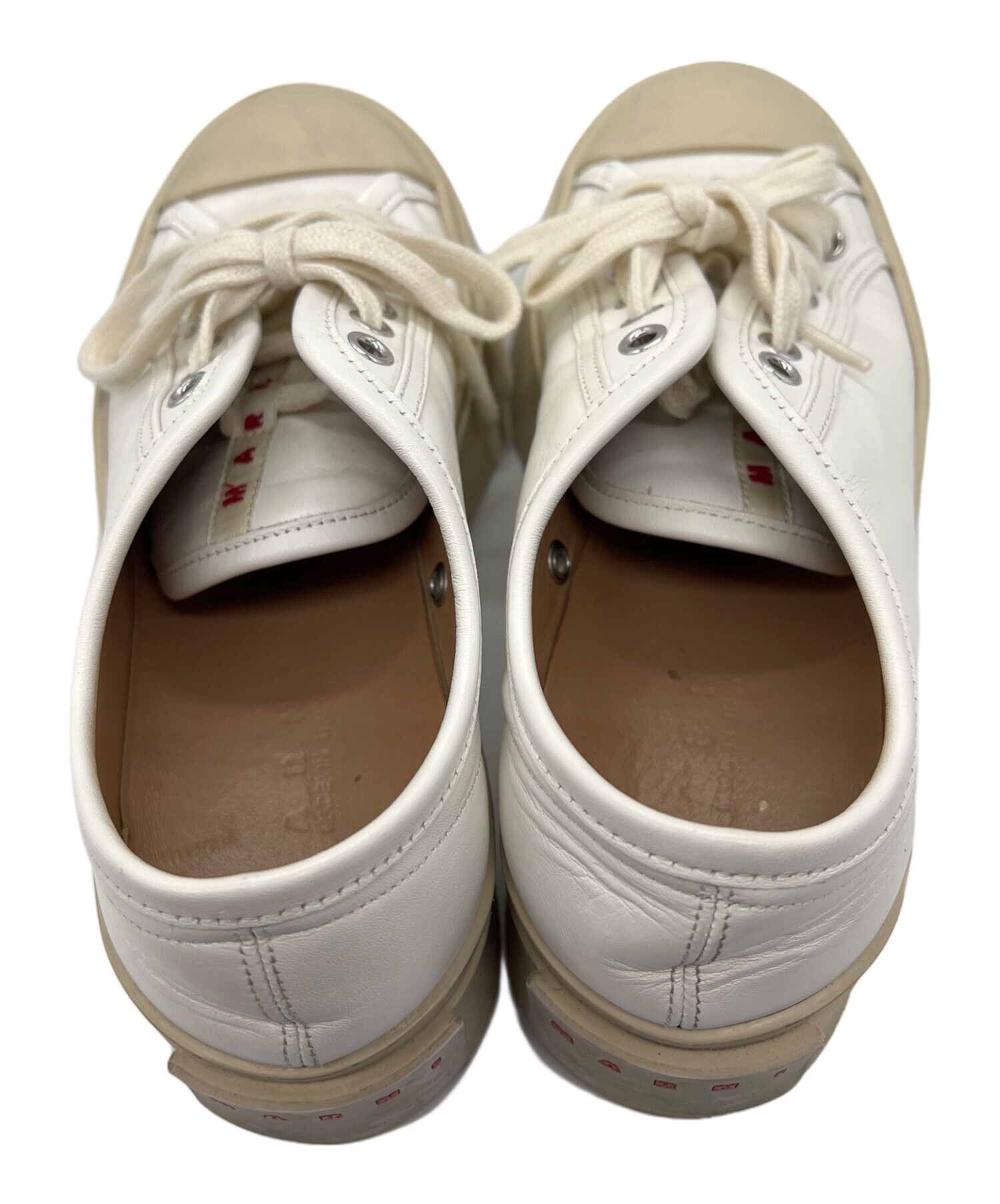 中古・古着通販】MARNI (マルニ) レザースニーカー アイボリー サイズ 