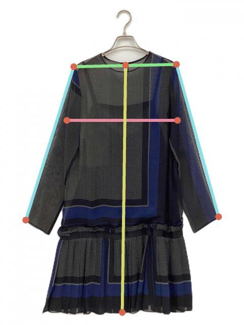 中古・古着通販】sacai (サカイ) チェックワンピース マルチカラー