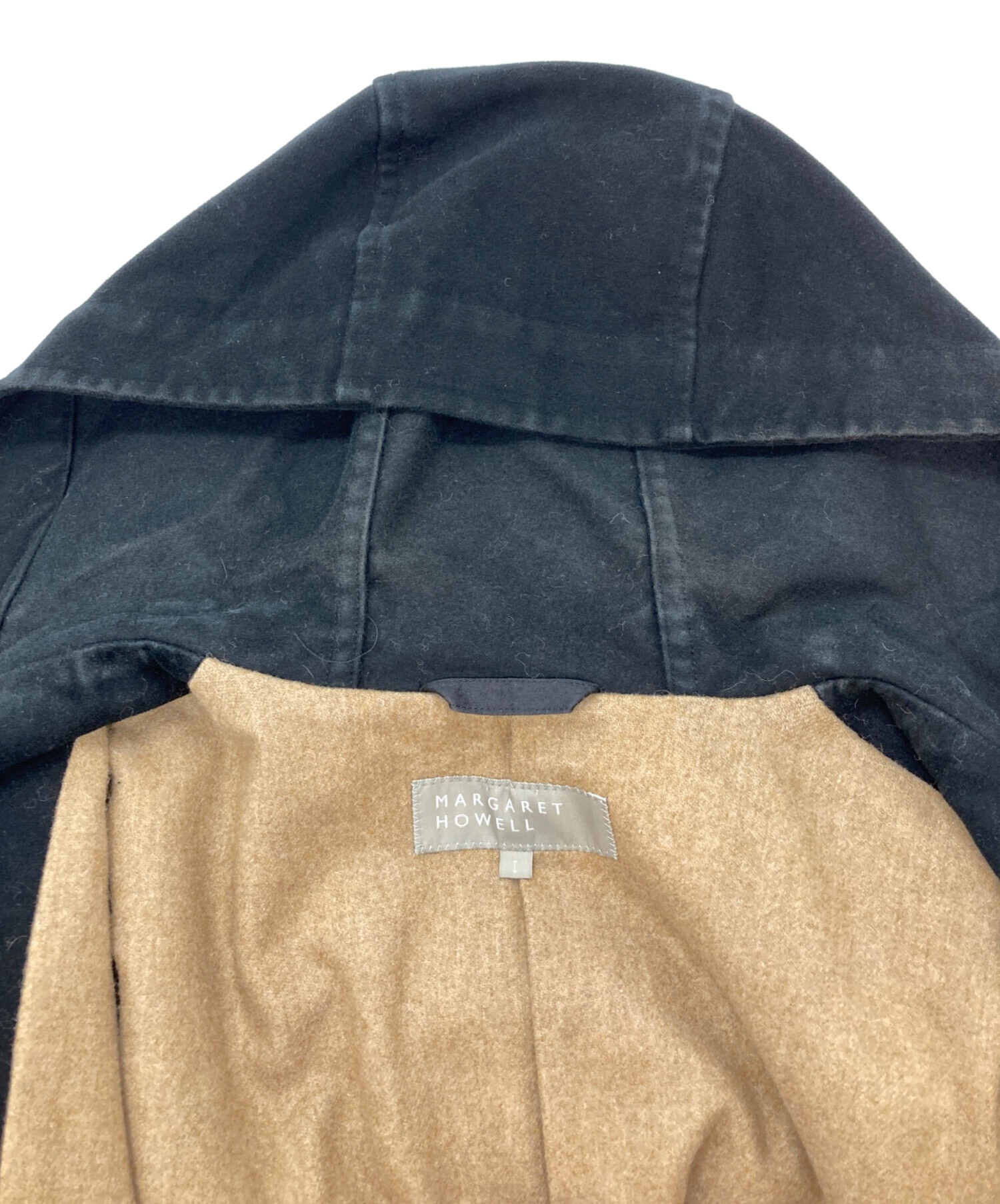 MARGARET HOWELL モールスキンフーデット コート MARGARET HOWELL 579-7210004 モールスキンフーデット コート ブラック