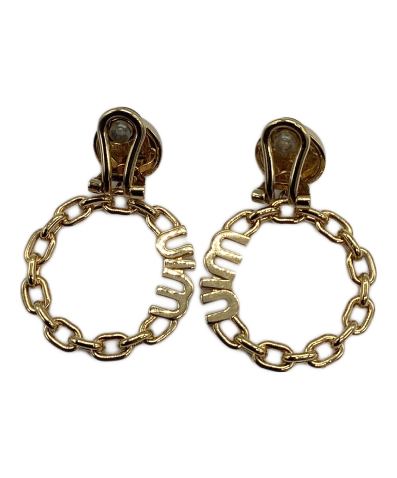 中古・古着通販】MIU MIU (ミュウミュウ) メタルイヤリング ゴールド