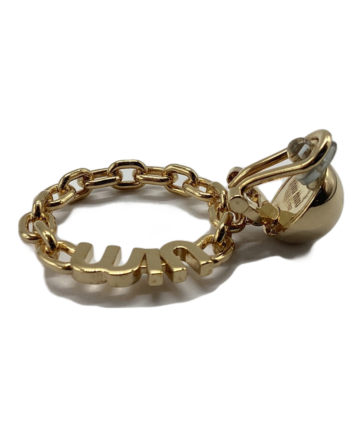 中古・古着通販】MIU MIU (ミュウミュウ) メタルイヤリング ゴールド  
