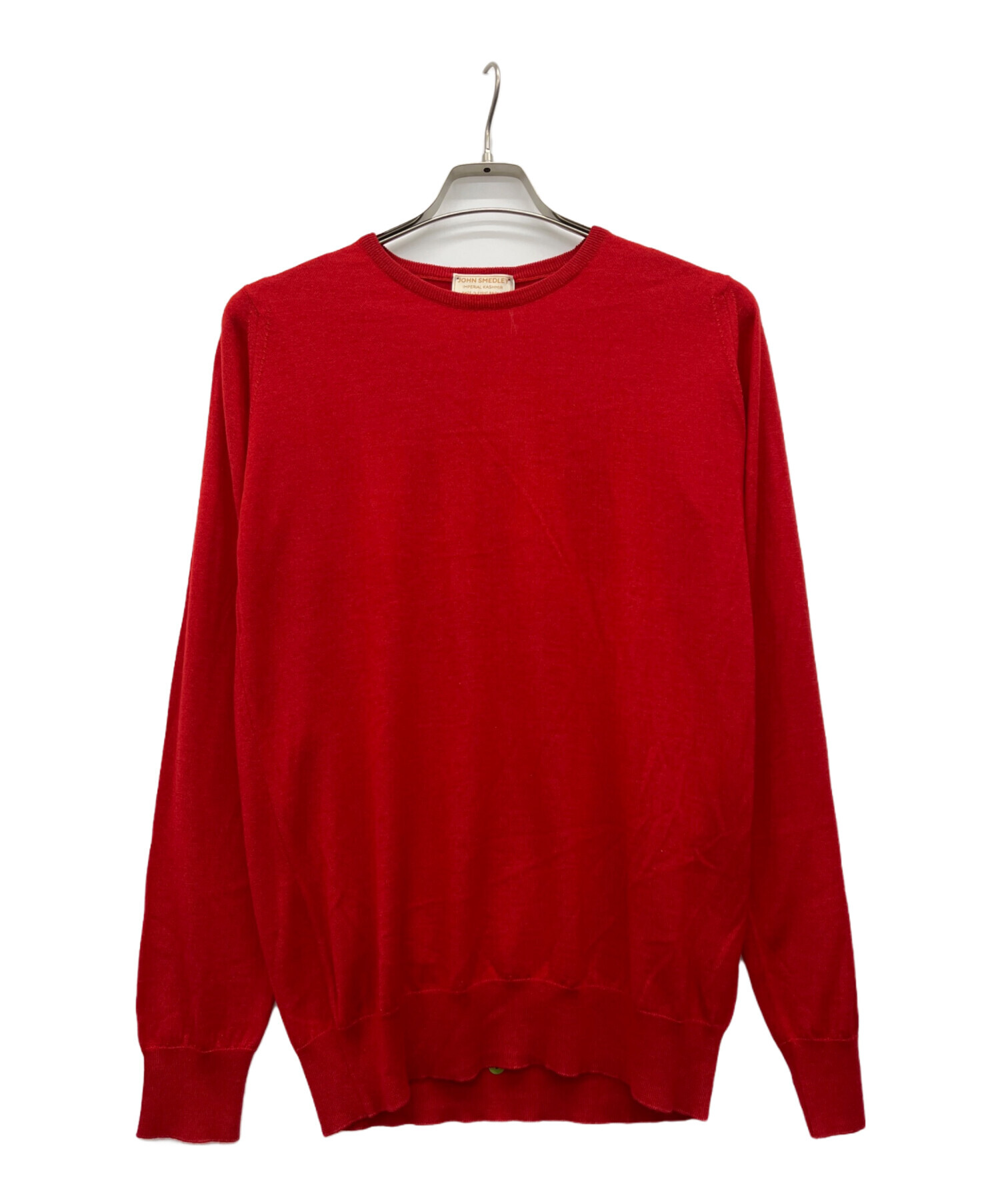 JOHN SMEDLEY レッド クルーネック セーター JOHN SMEDLEY ジョンスメドレー メンズ クルーネック長袖ニット LUNDY