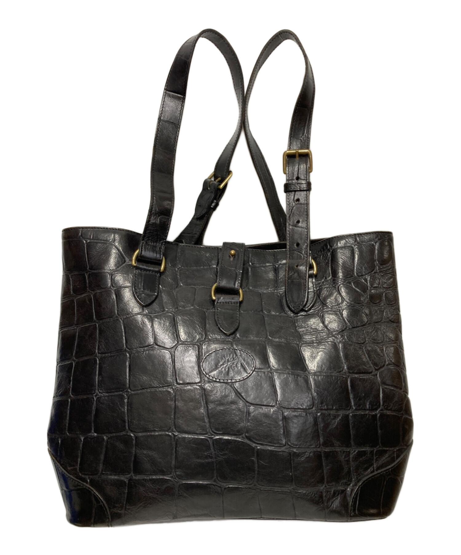 中古・古着通販】MULBERRY (マルベリー) 型押しレザートートバッグ