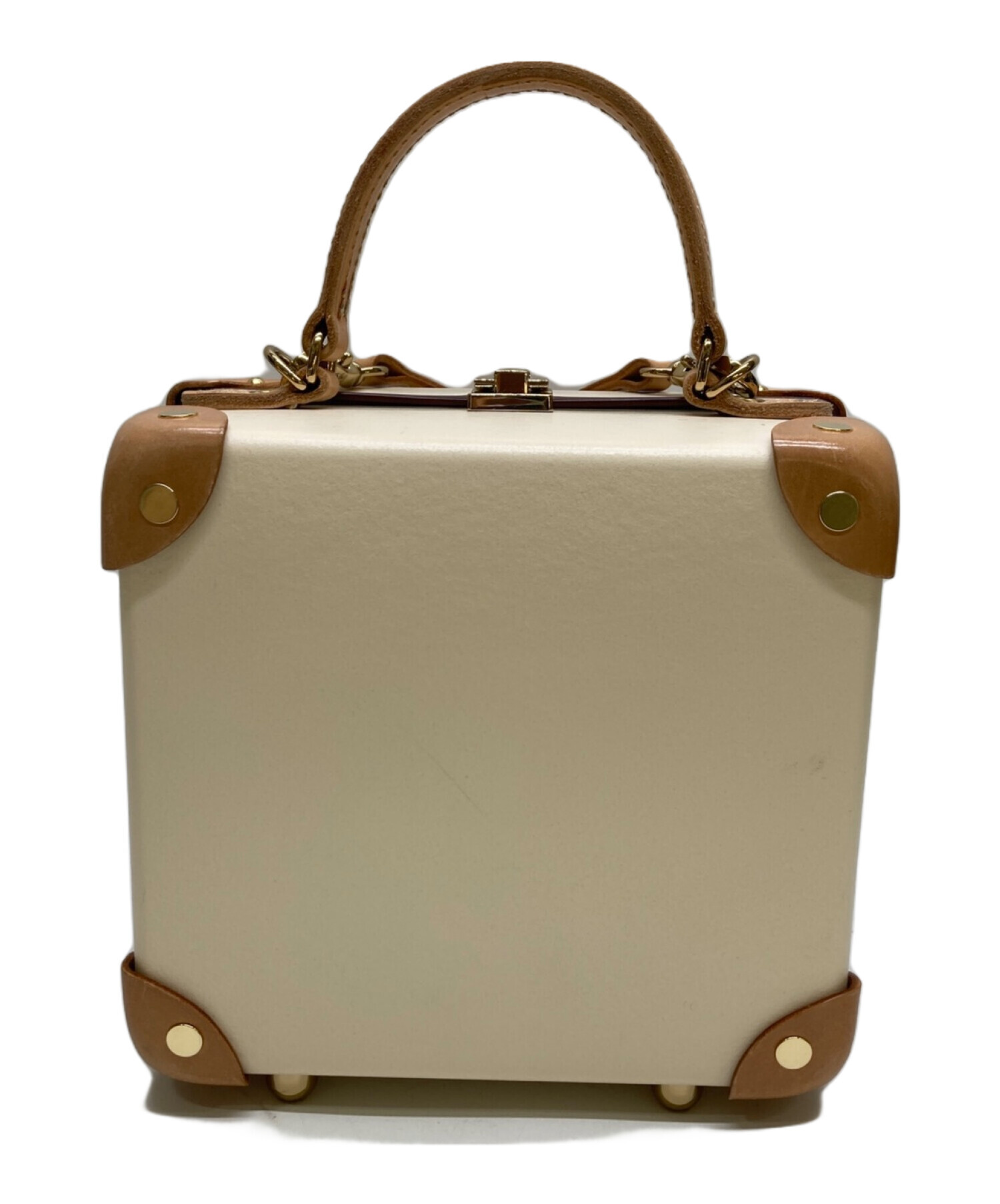 GLOBE-TROTTER グローブトロッター 2WAYバッグ  レザー 1004955   ホワイト レディース / 240001183682 中古・古着通販】GLOBE-TROTTER (グローブトロッター) 2WAYショルダー