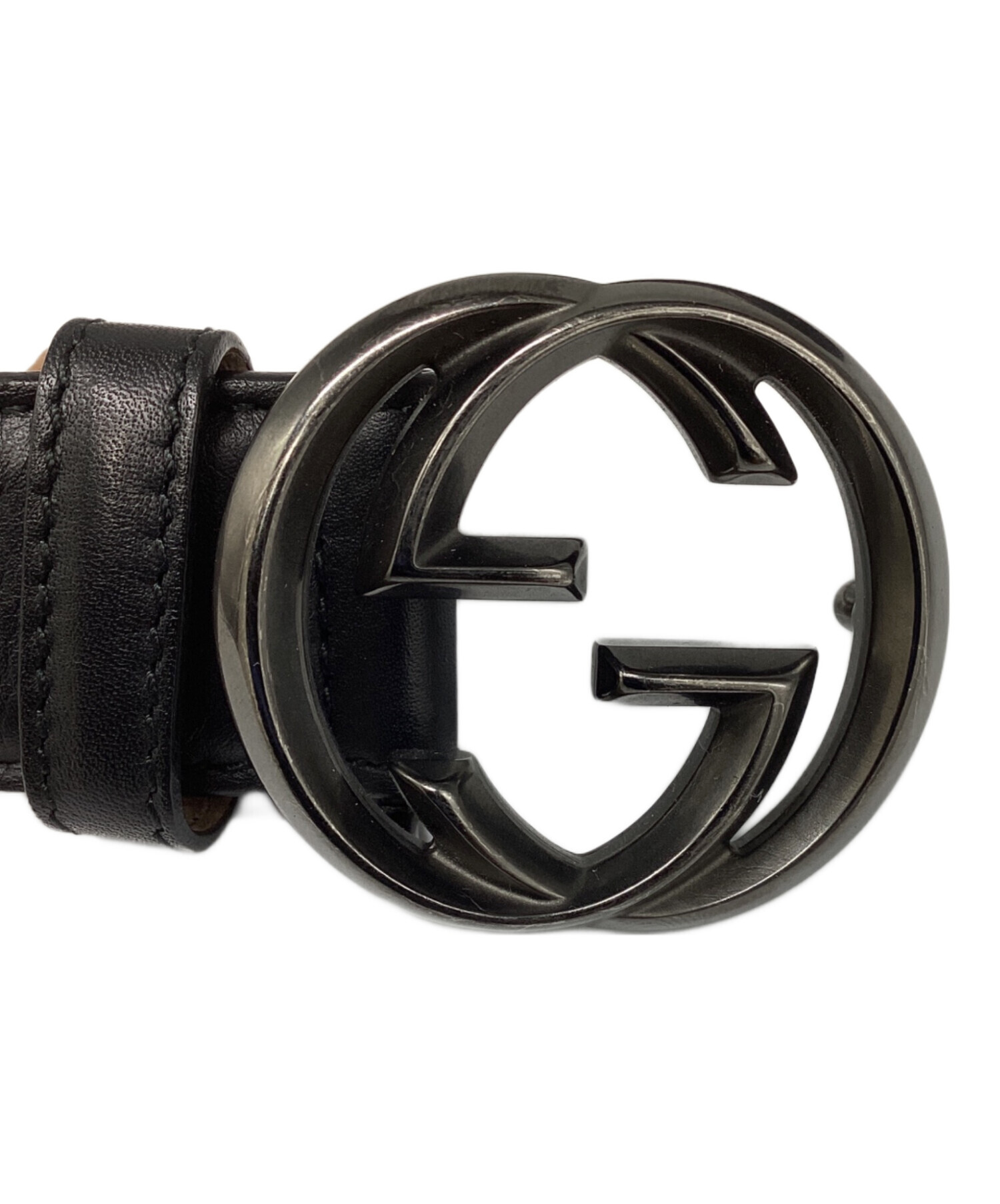 中古・古着通販】GUCCI (グッチ) スモールインターロッキングGバックル 