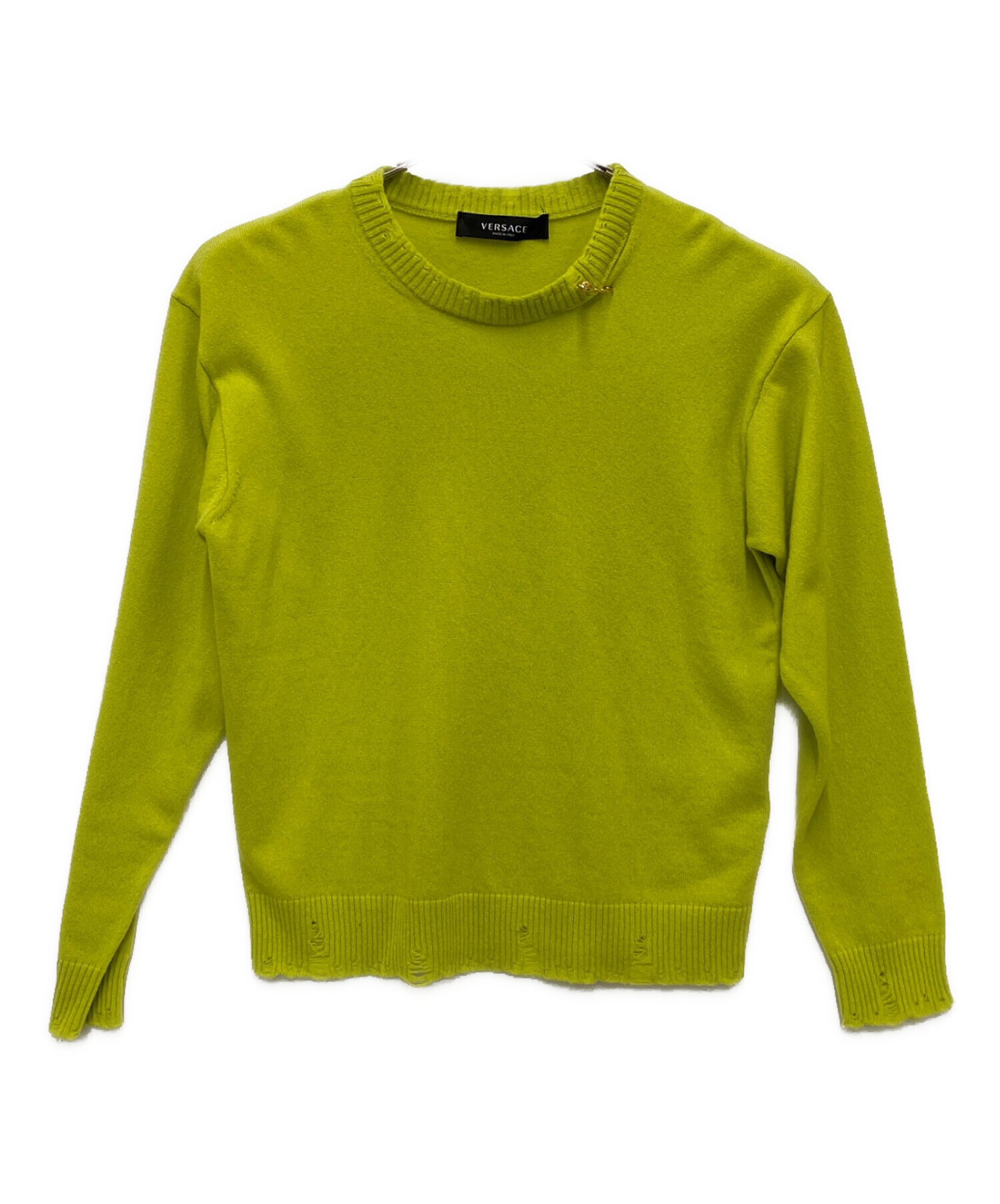 中古・古着通販】VERSACE (ヴェルサーチ) メデューサピン付き ダメージ