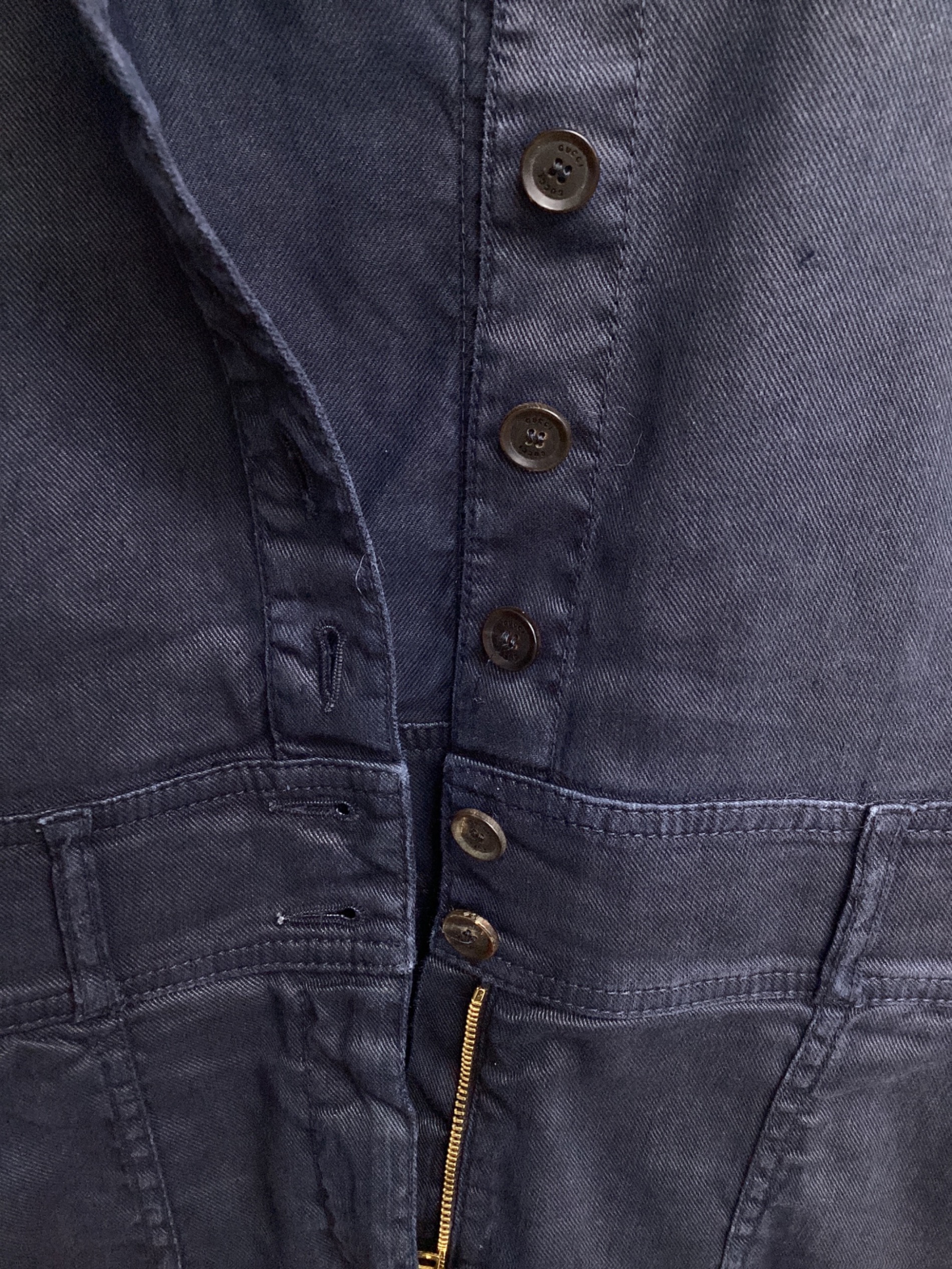 中古・古着通販】GUCCI (グッチ) ワンピース ネイビー サイズ:42