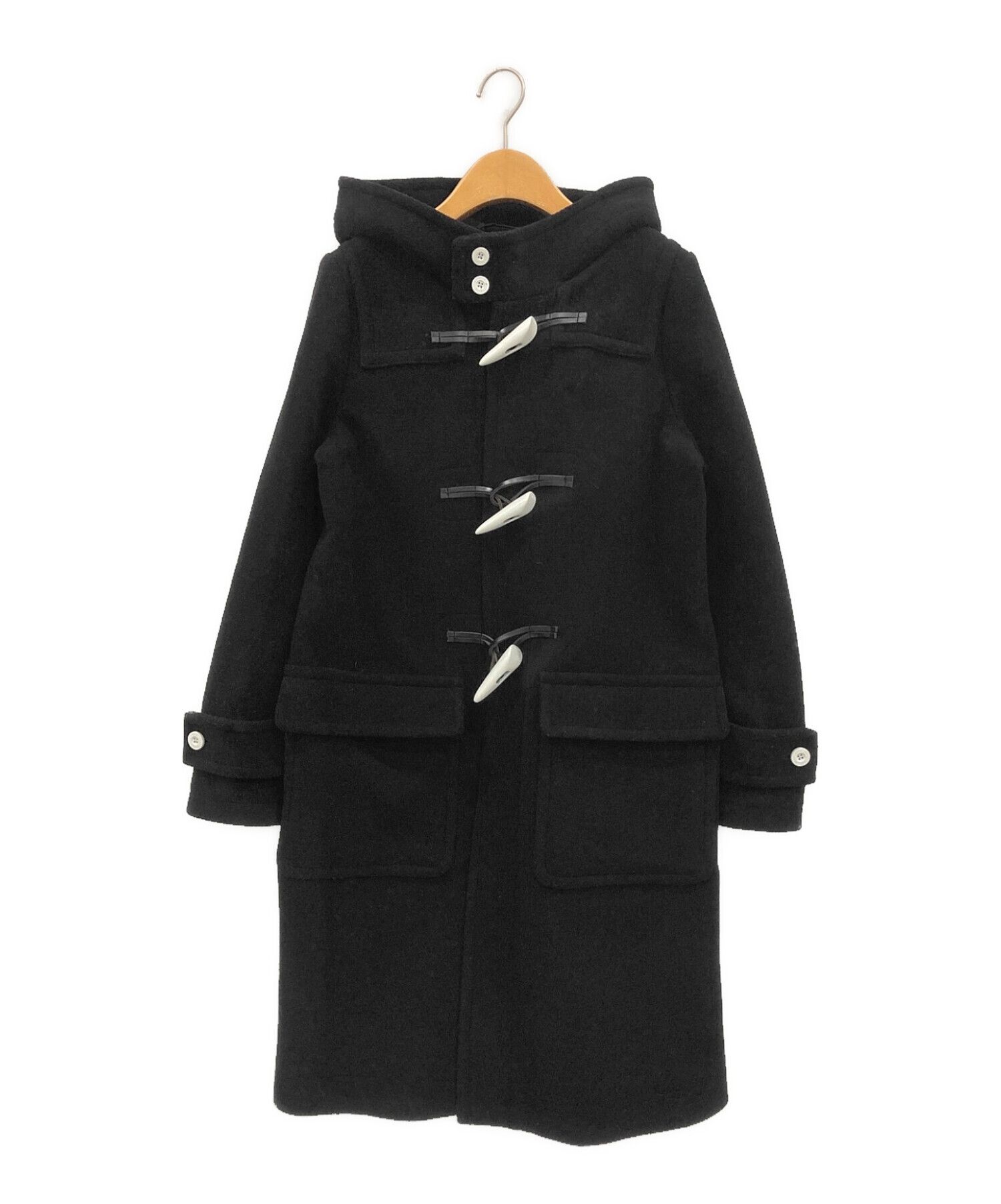 中古・古着通販】HYKE (ハイク) ダッフルコート ブラック サイズ:1