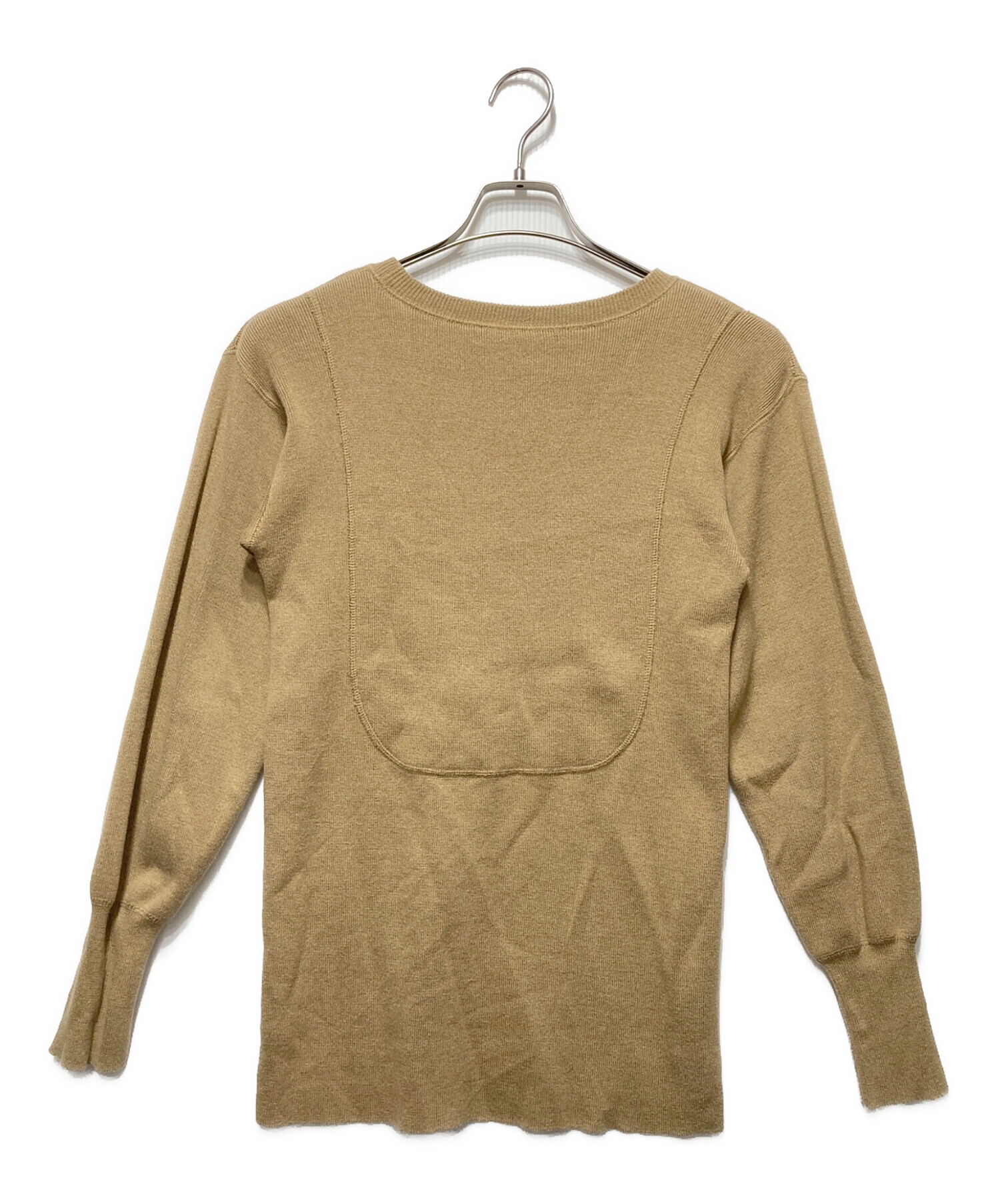 ノーウォス NOWOS 23SS リネンコットンニット セーター 長袖 ベージュ 