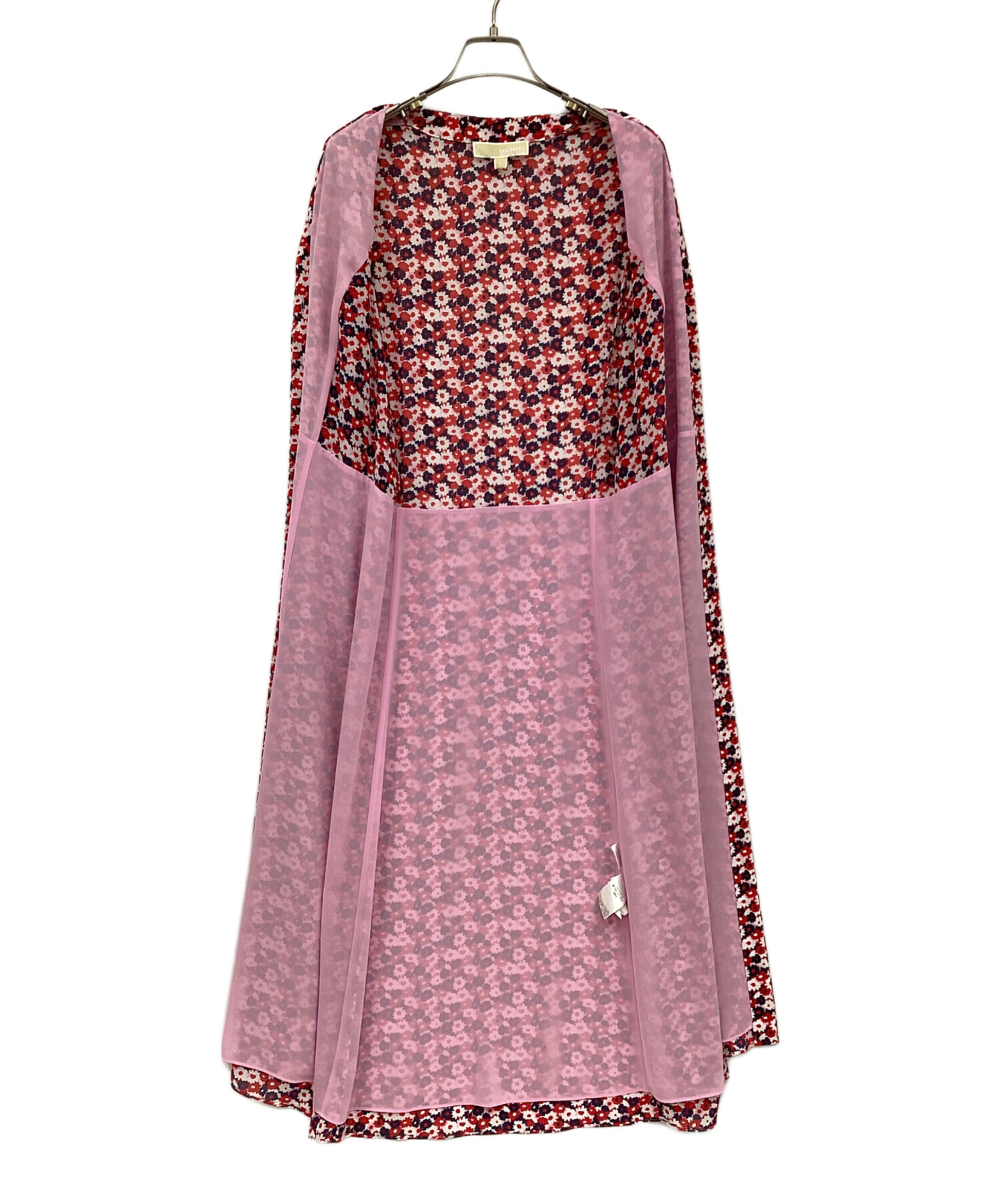 MICHAEL KORS マイケル コース　サイドロゴニットワンピ 半袖 ピンク 中古・古着通販】MICHAEL KORS (マイケルコース) ベルト付花柄