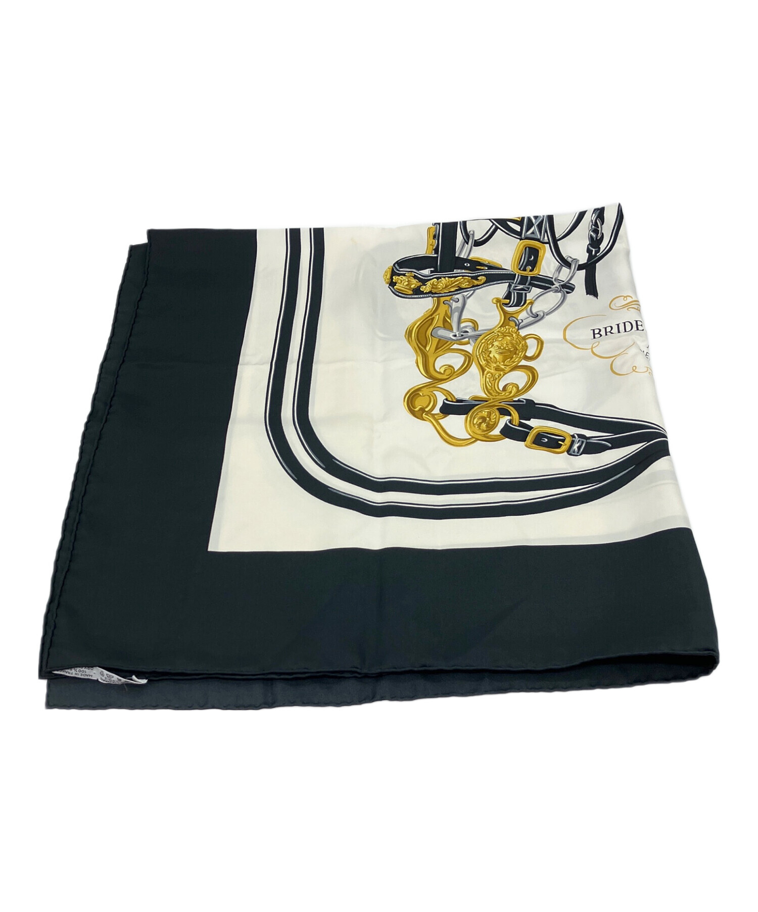 中古・古着通販】HERMES (エルメス) カレ90 BRIDES de GALA ブラック