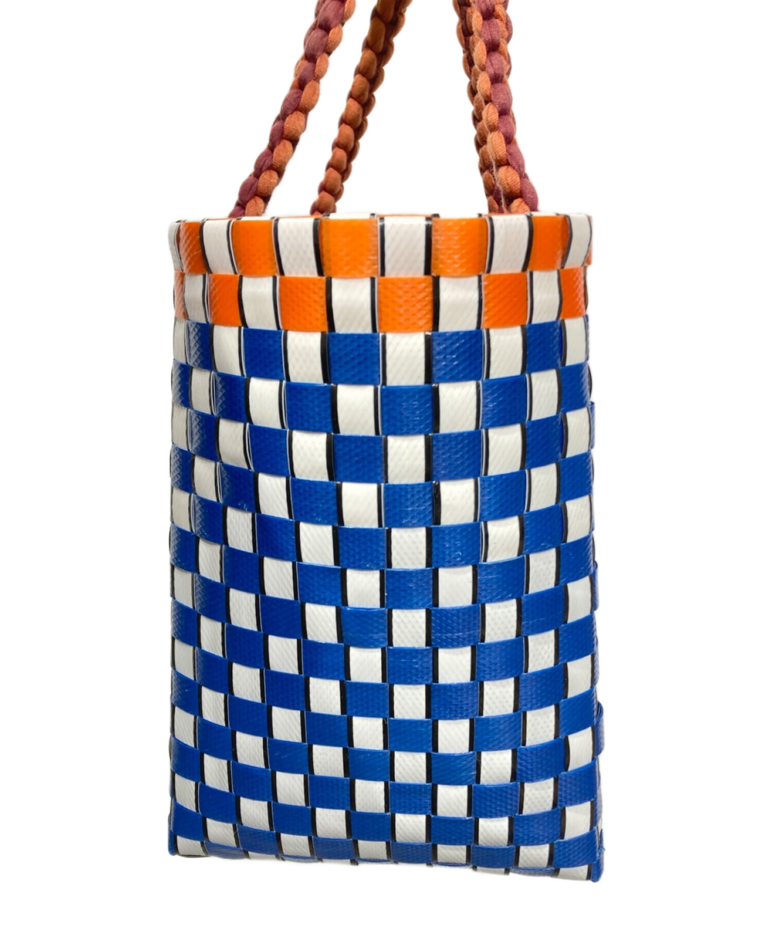 MARNI オレンジと青のかごバッグ MARNI マルニ かごバッグ - オレンジx青