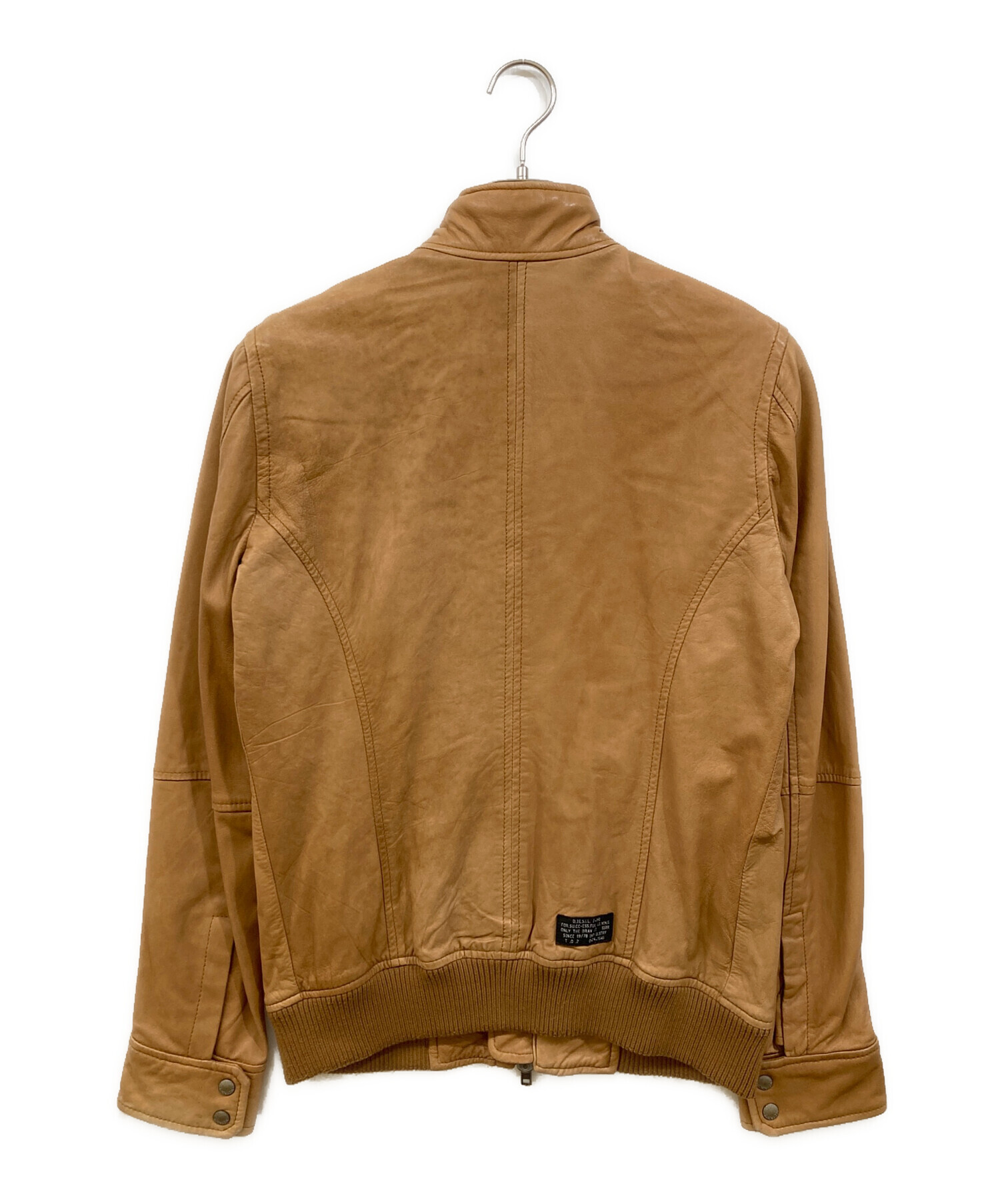 中古・古着通販】DIESEL (ディーゼル) レザージャケット ブラウン  