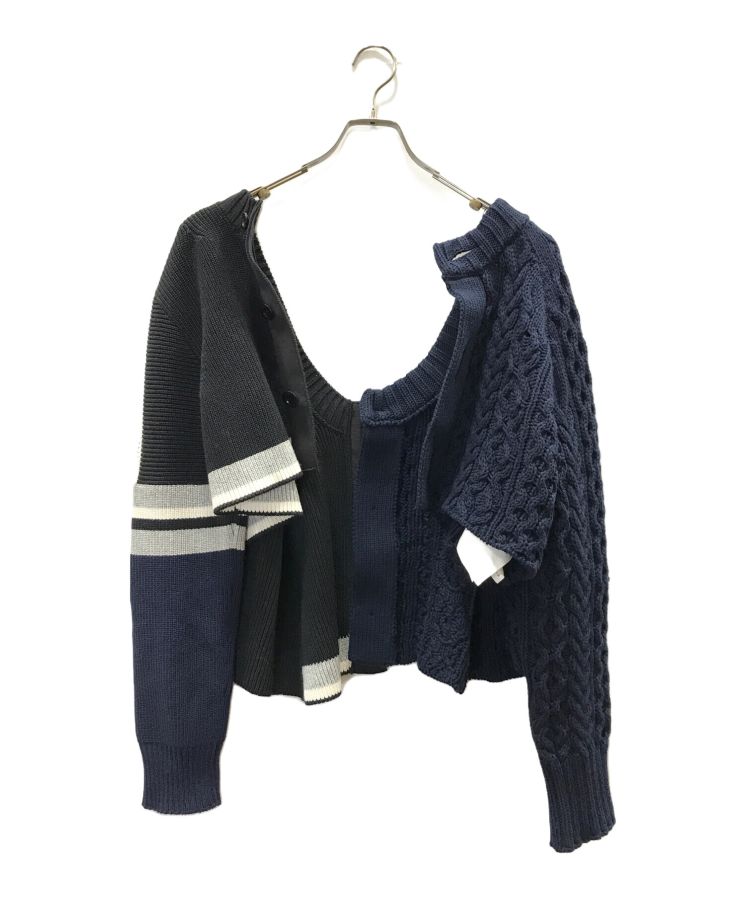 中古・古着通販】sacai (サカイ) クロップドニットカーディガン