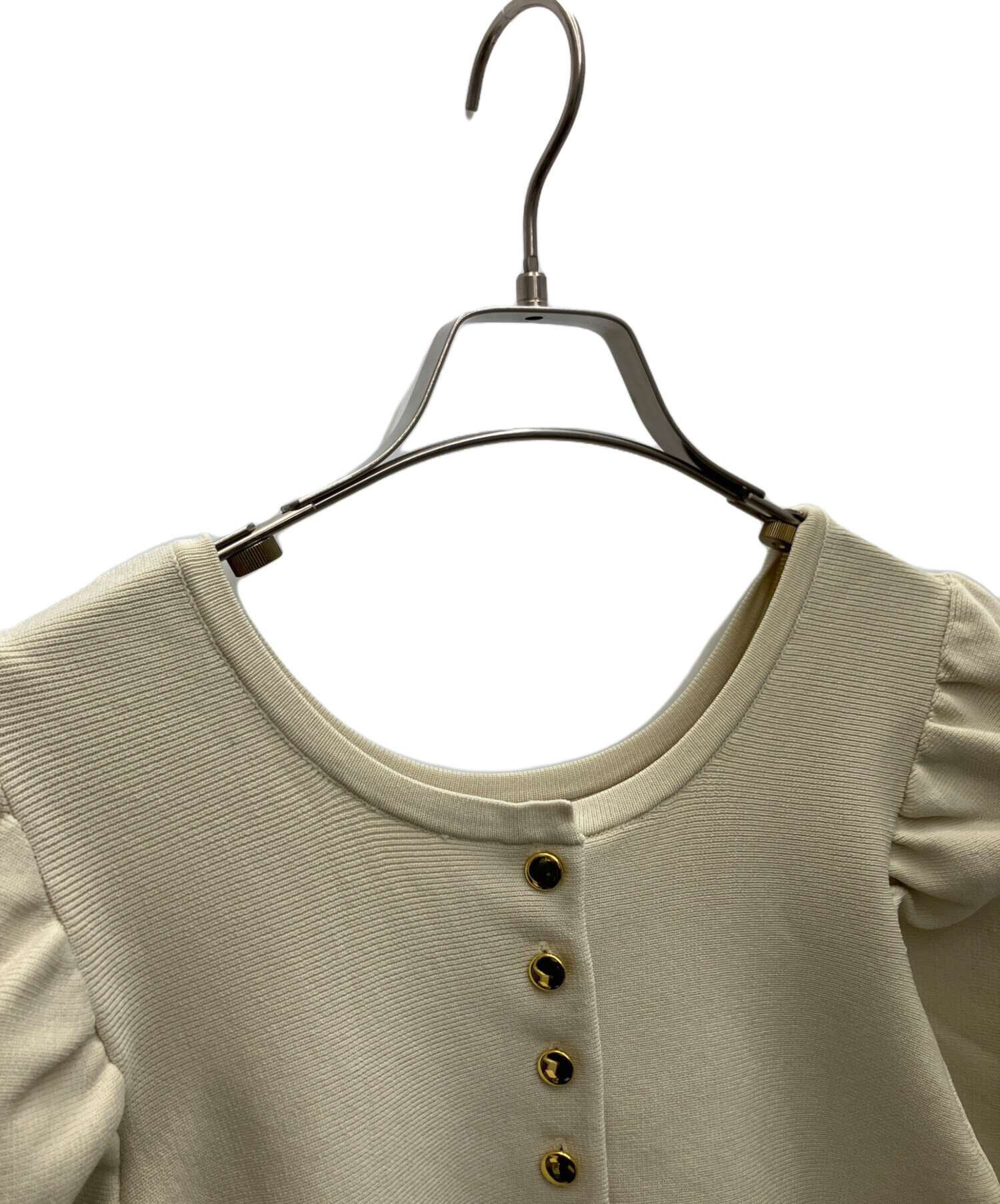 中古・古着通販】CADUNE (カデュネ) ペプラムパフニット ベージュ