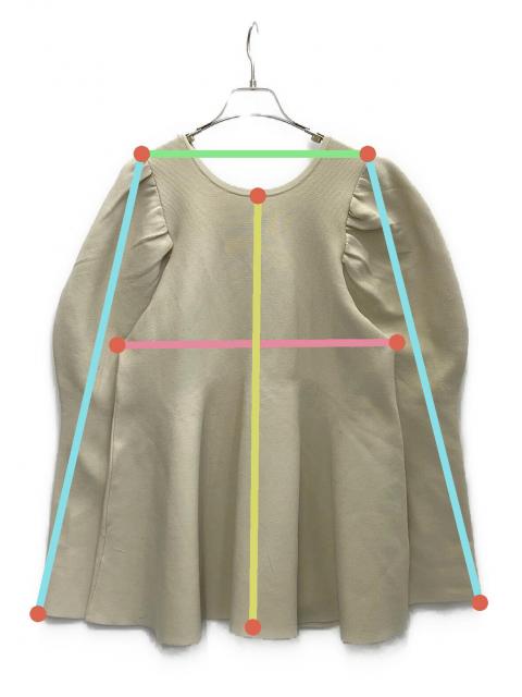 中古・古着通販】CADUNE (カデュネ) ペプラムパフニット ベージュ