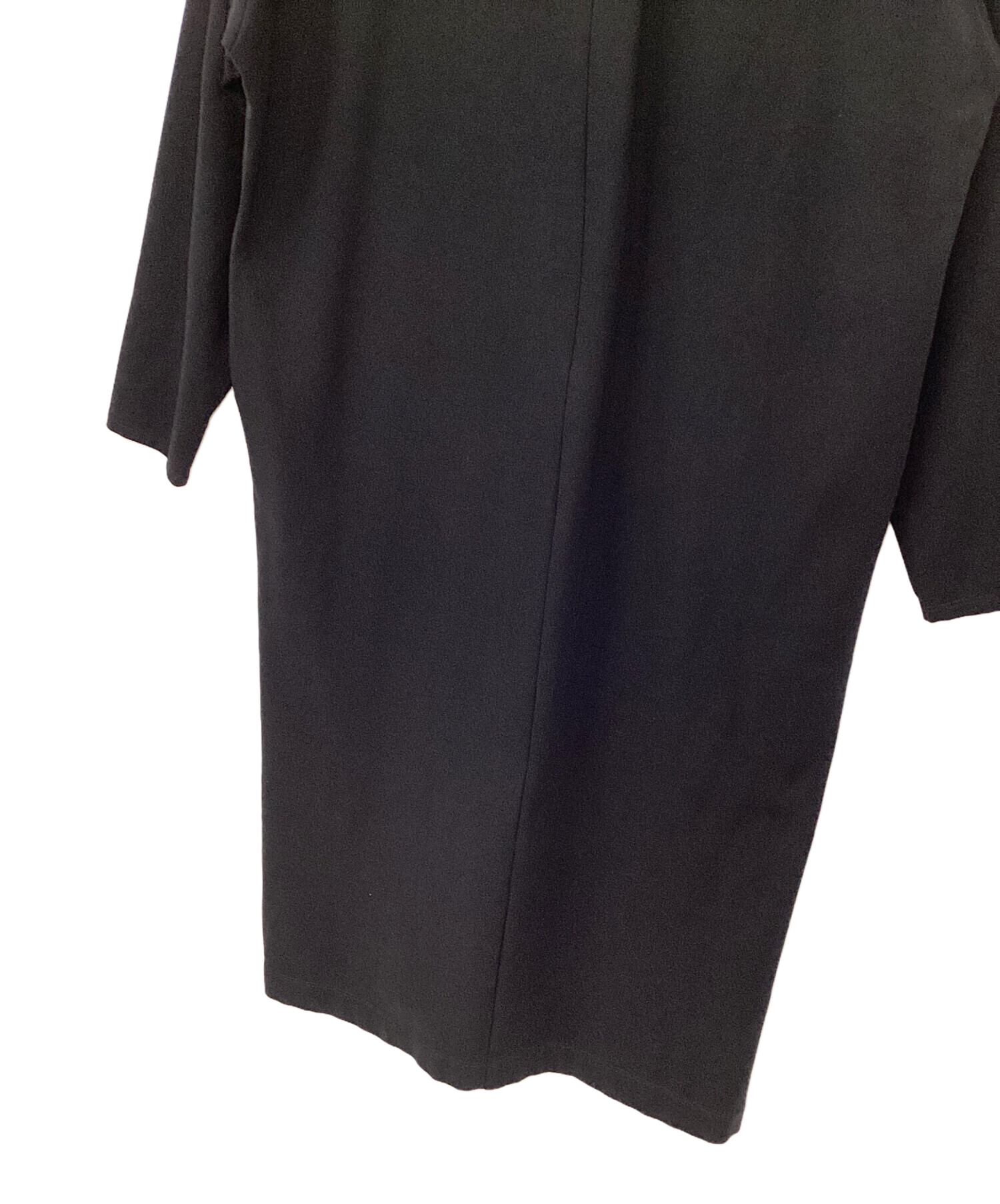 【新品未使用】 iCB　ストレッチポンチ Vネックワンピース　ダルブルー　 L ICB 【WEB限定・洗える】ストレッチポンチ Vネックワンピース