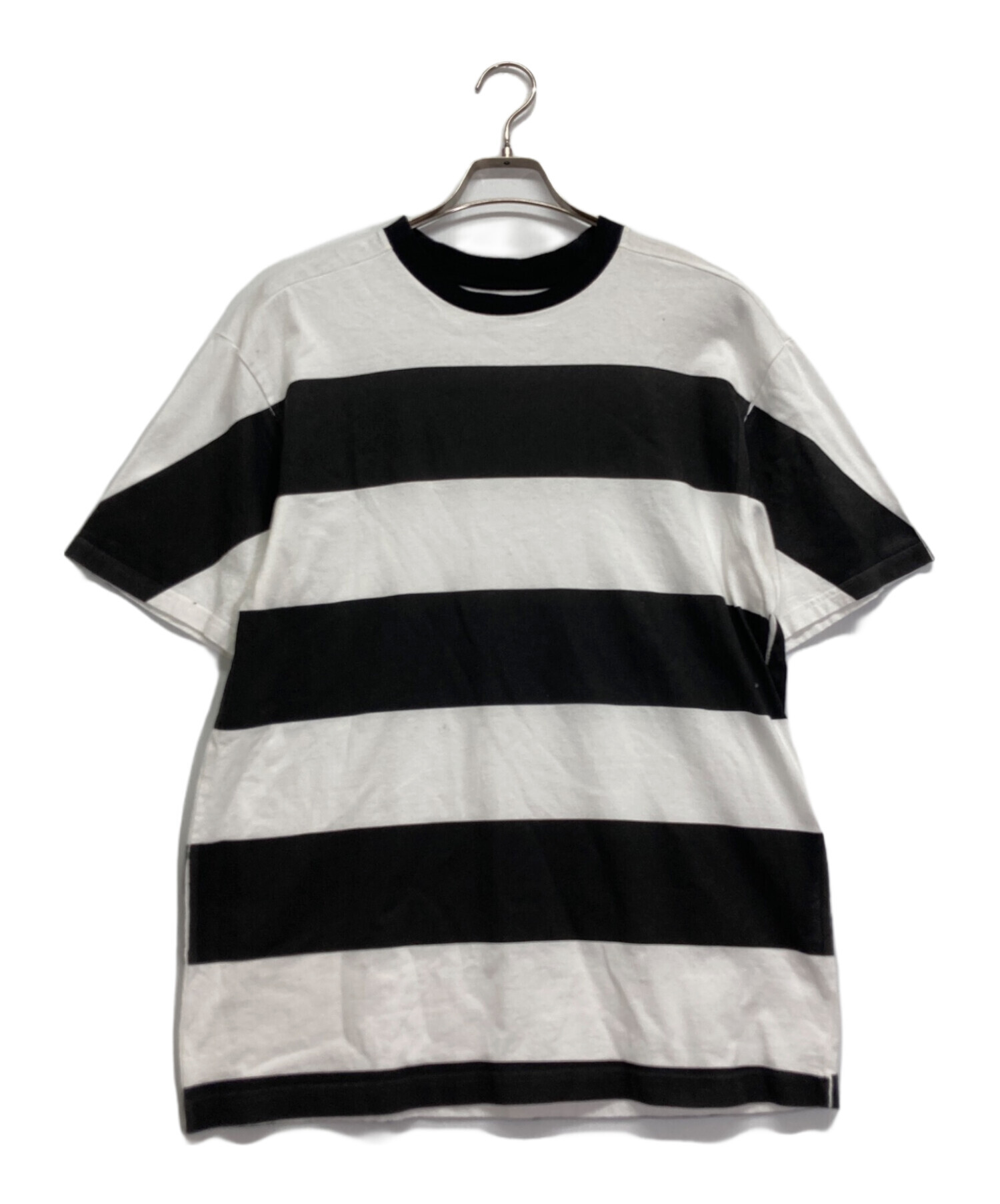 SEQUEL ボーダー Tシャツ　sizeL 中古・古着通販】SEQUEL (シークエル) ボーダーTシャツ ホワイト