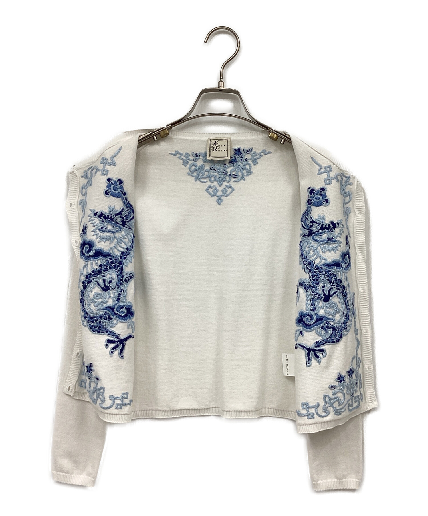 【極美品】ケイタマルヤマ アンゴラ パールカーディガン ラメ 春 水色 M 中古・古着通販】KEITA MARUYAMA (ケイタマルヤマ) Dragon Embroidery