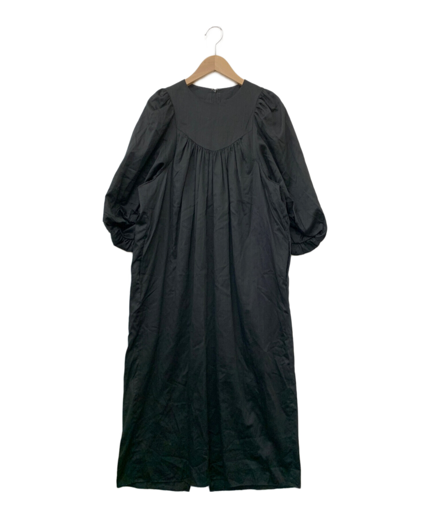 Demi-Luxe BEAMS クルーネック プリントワンピース マキシ丈 Demi-Luxe