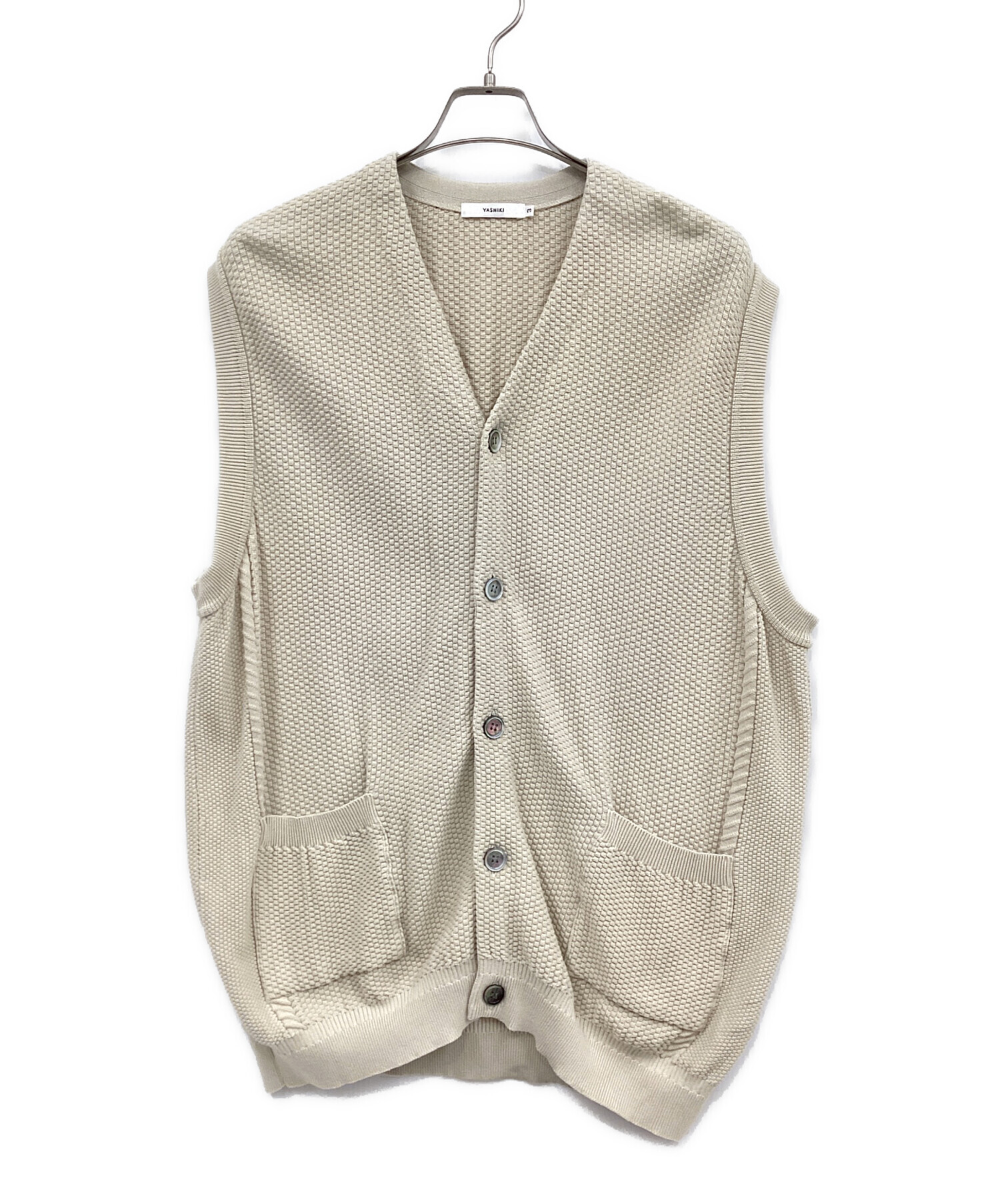 ヤシキ　ベストYSK-22SS-KN08 Namioto Vest 中古・古着通販】yashiki (ヤシキ) Namioto Vest ベージュ サイズ:3