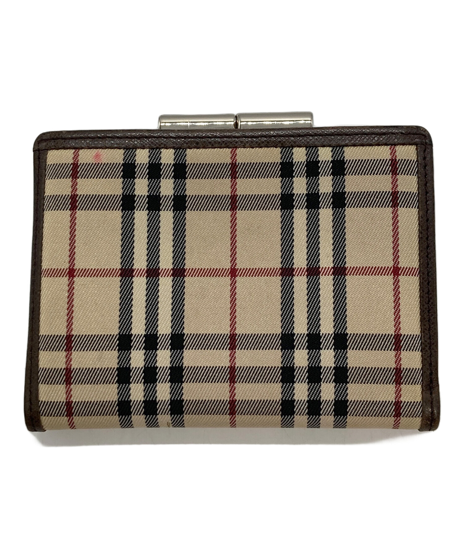中古・古着通販】BURBERRY (バーバリー) がま口2つ折り財布 ブラウン