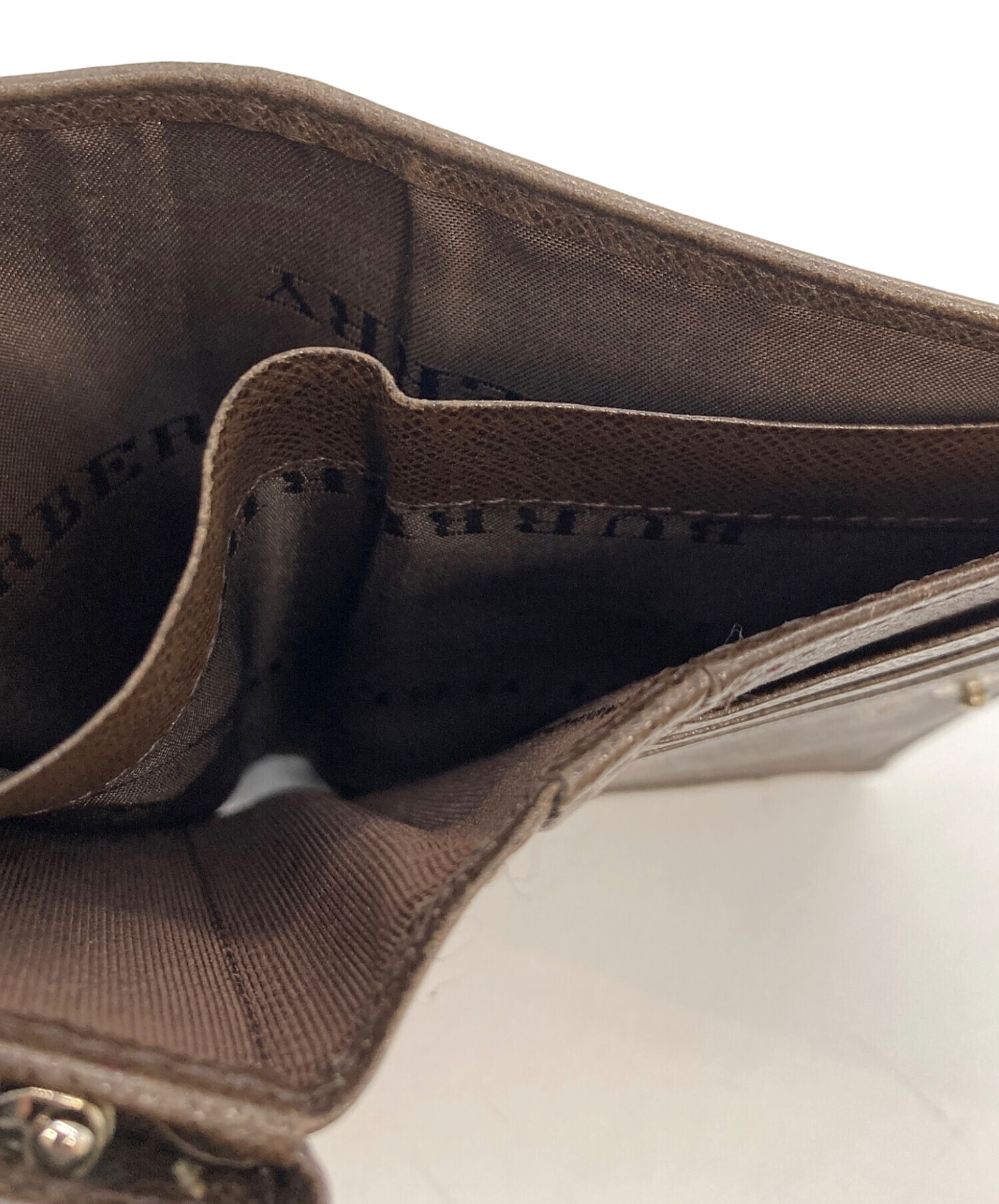★未使用品★BURBERRY★バーバリー★二つ折がま口財布★ 中古・古着通販】BURBERRY (バーバリー) がま口2つ折り財布 ブラウン