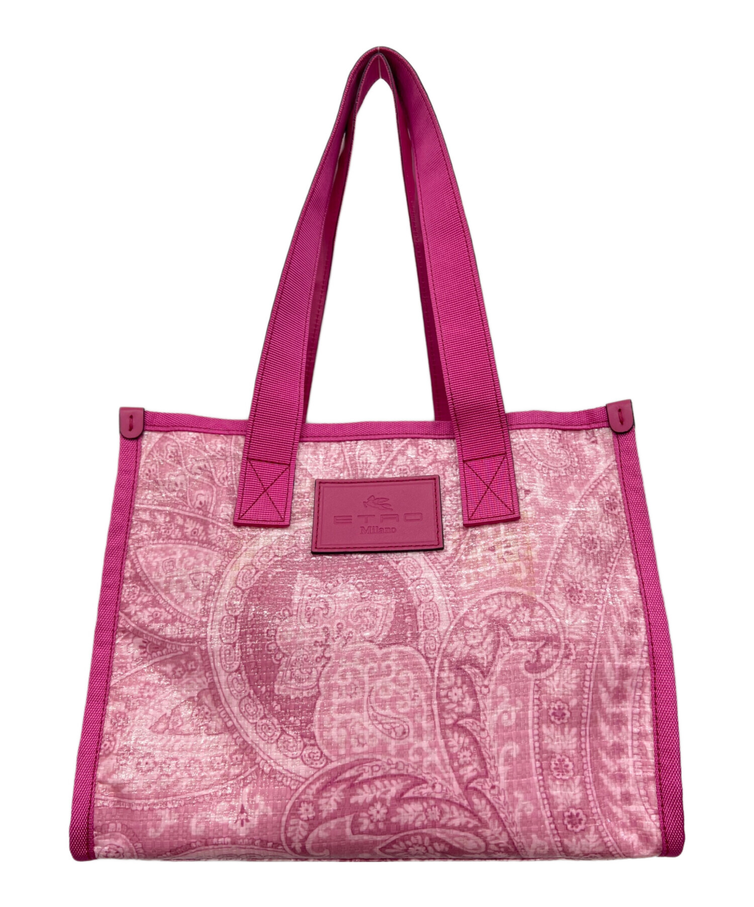 中古・古着通販】ETRO (エトロ) ペイズリー柄 ナイロンバッグ ピンク