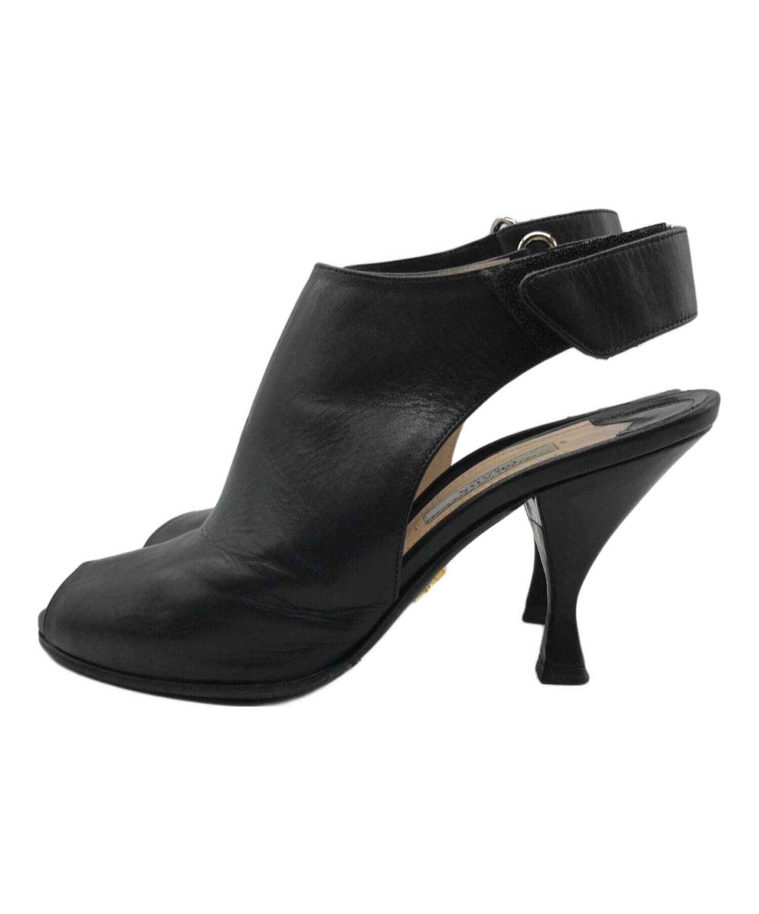 中古・古着通販】PRADA (プラダ) オープントゥサンダル ブラック