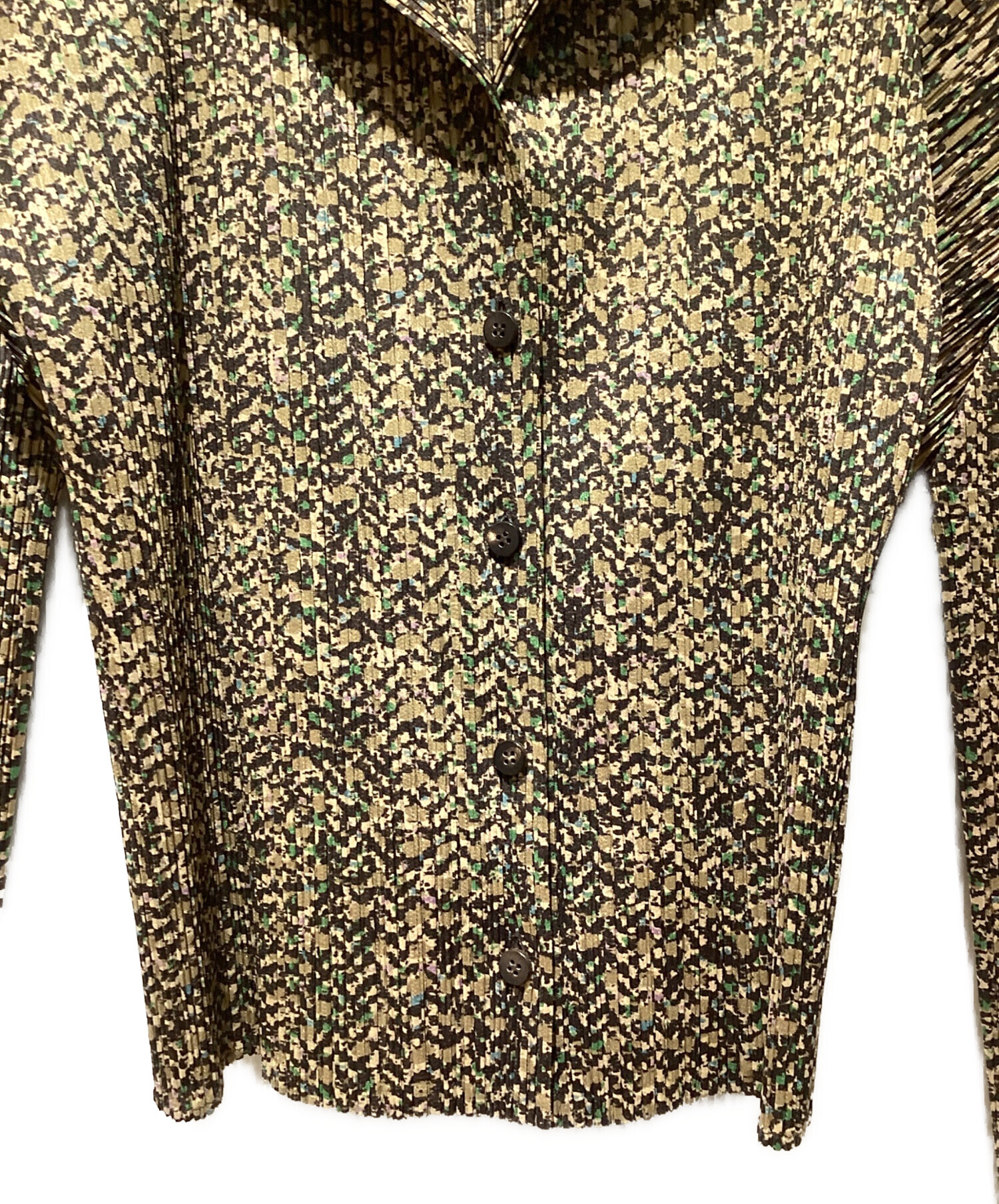 ISSEY MIYAKE　FETE　ドット　 ジャケット 　プリーツ　3 中古・古着通販】ISSEY MIYAKE FETE (イッセイミヤケフェット