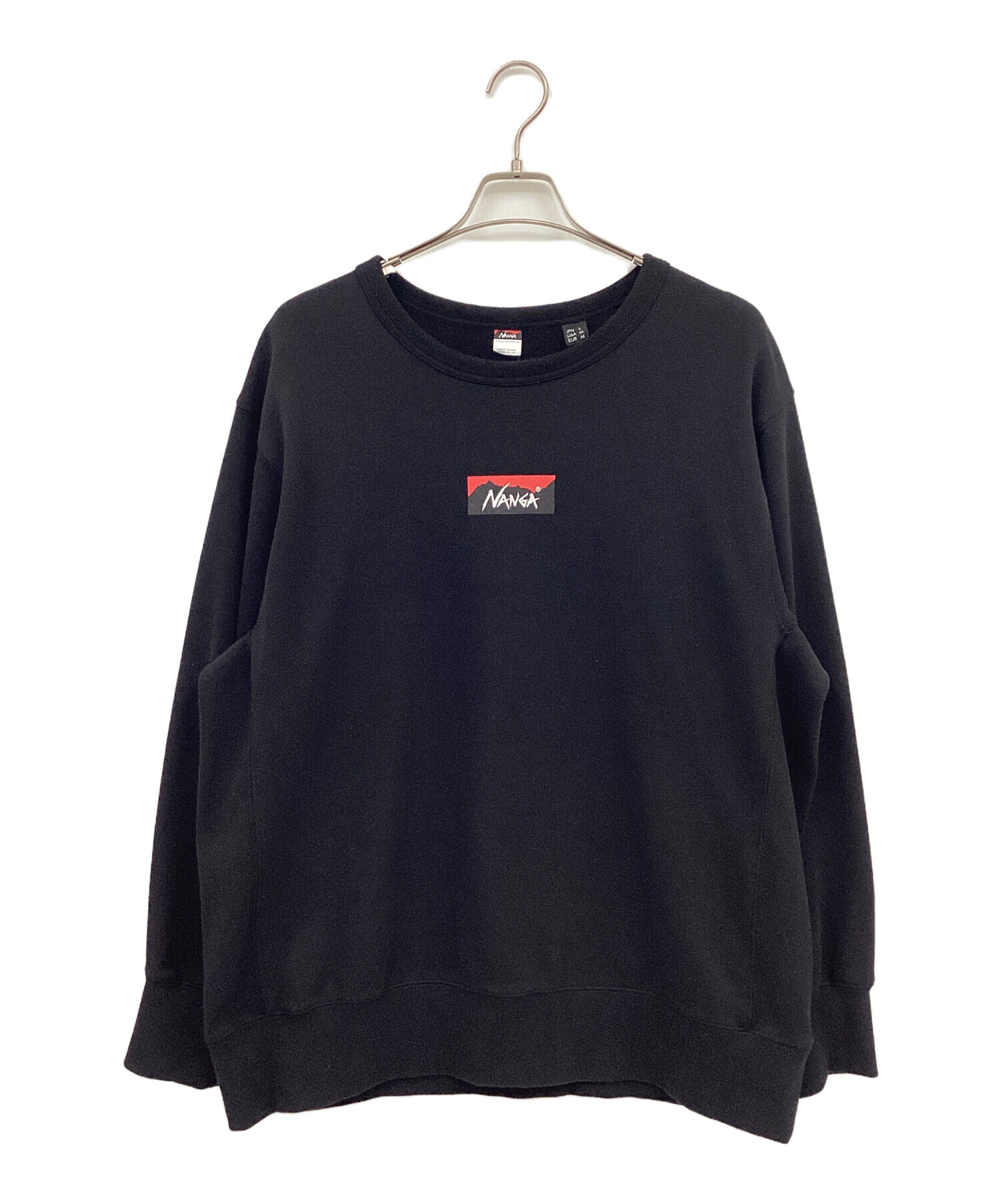 中古・古着通販】NANGA (ナンガ) BOX LOGO スウェット ブラック サイズ 