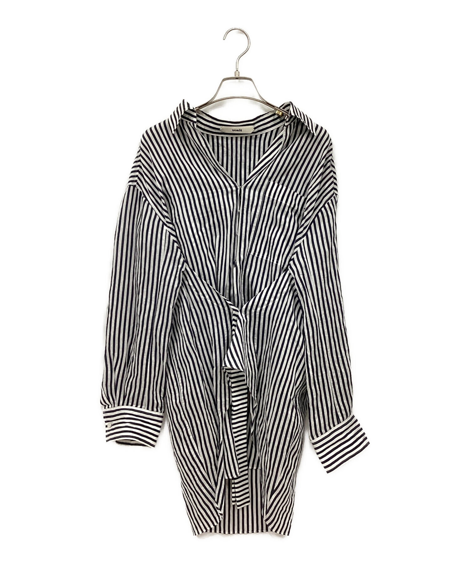 中古・古着通販】Venit (ヴェニット) shirt with bra シャツ ネイビー 