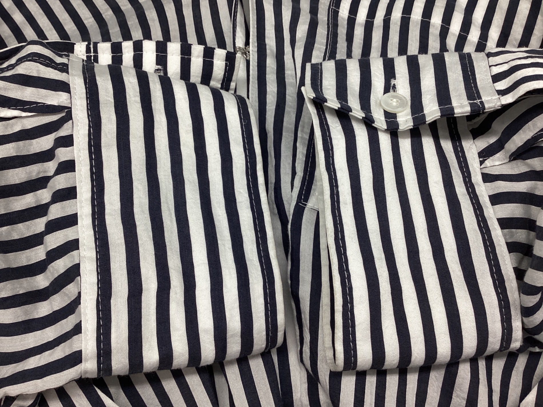 中古・古着通販】Venit (ヴェニット) shirt with bra シャツ ネイビー 