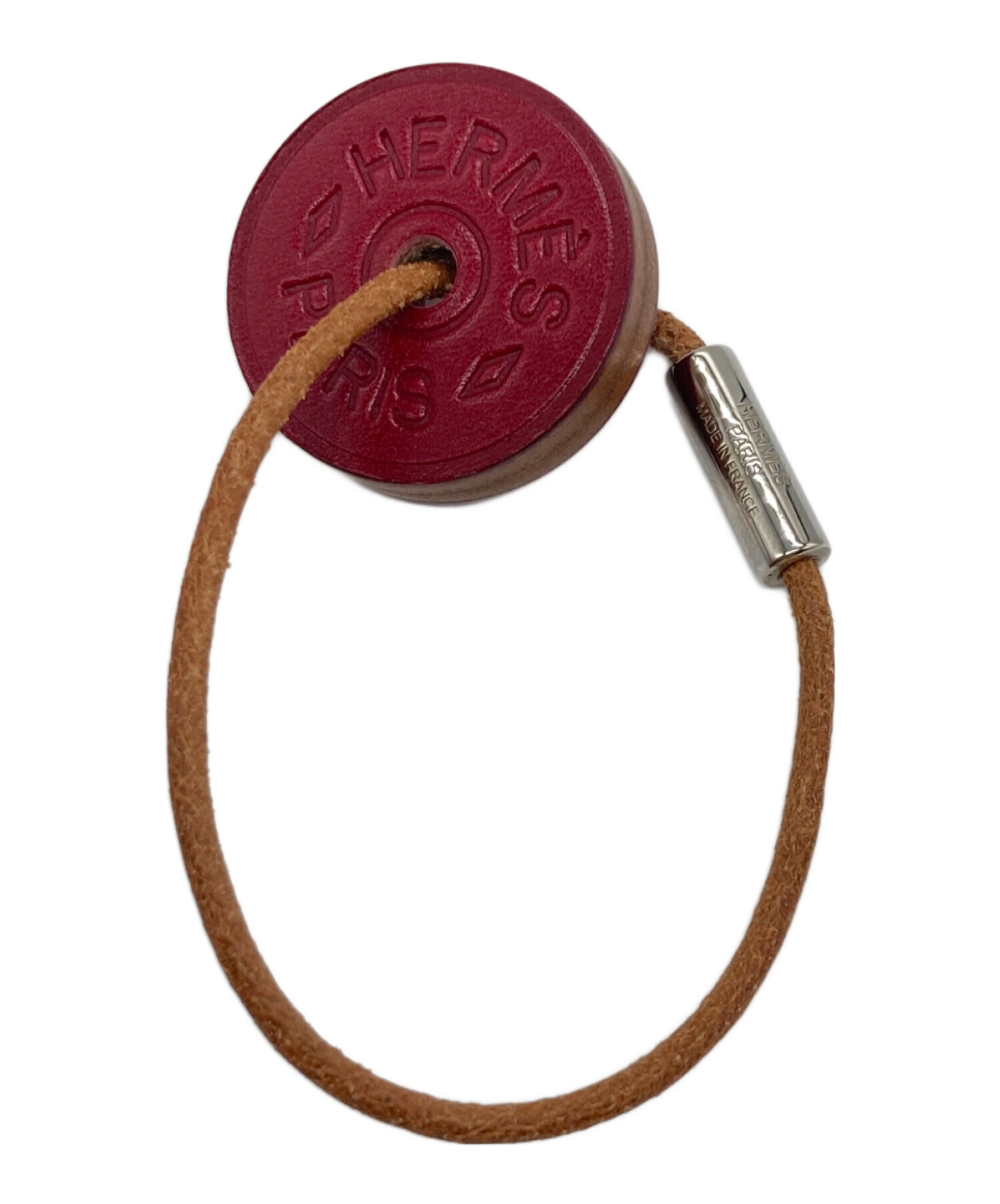 週末セール！ HERMES エルメス セリエ 革製 赤 ストラップ 新品 未使用 中古・古着通販】HERMES (エルメス) キーチェーン レッド｜ブランド