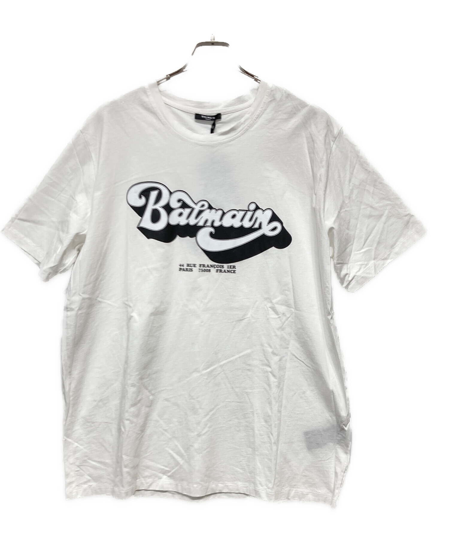 中古・古着通販】BALMAIN (バルマン) Tシャツ ホワイト サイズ:L 未 