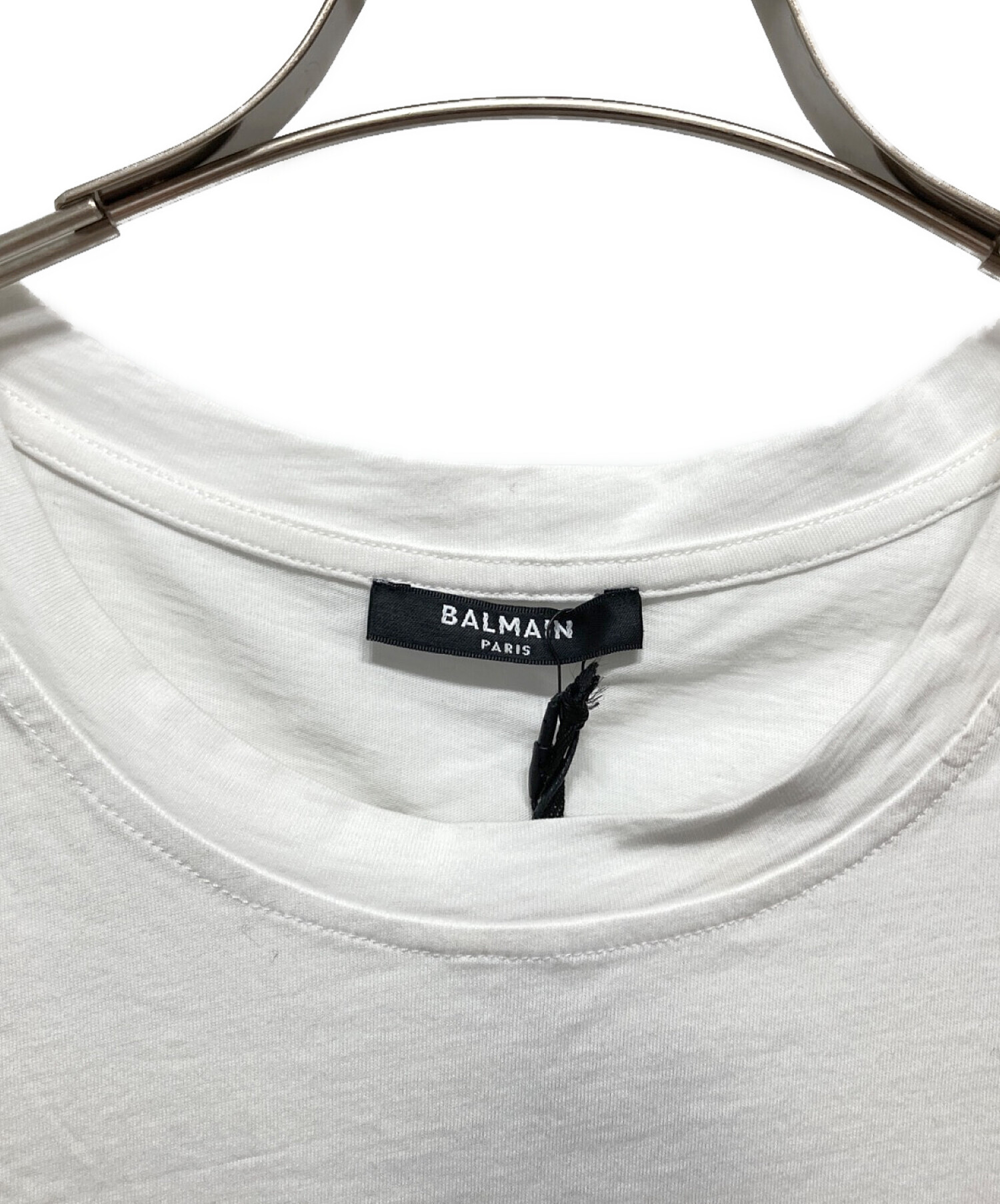 中古・古着通販】BALMAIN (バルマン) Tシャツ ホワイト サイズ:L 未 