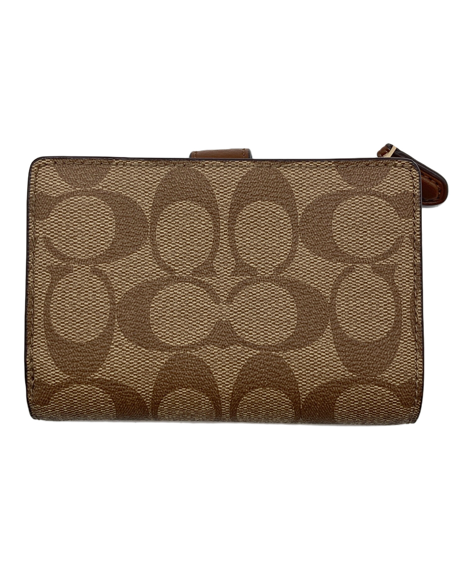未使用 COACH コーチ シグネチャー 二つ折り財布 F23553 ウォレット 中古・古着通販】COACH (コーチ) 2つ折り財布 F23553 ブラウン