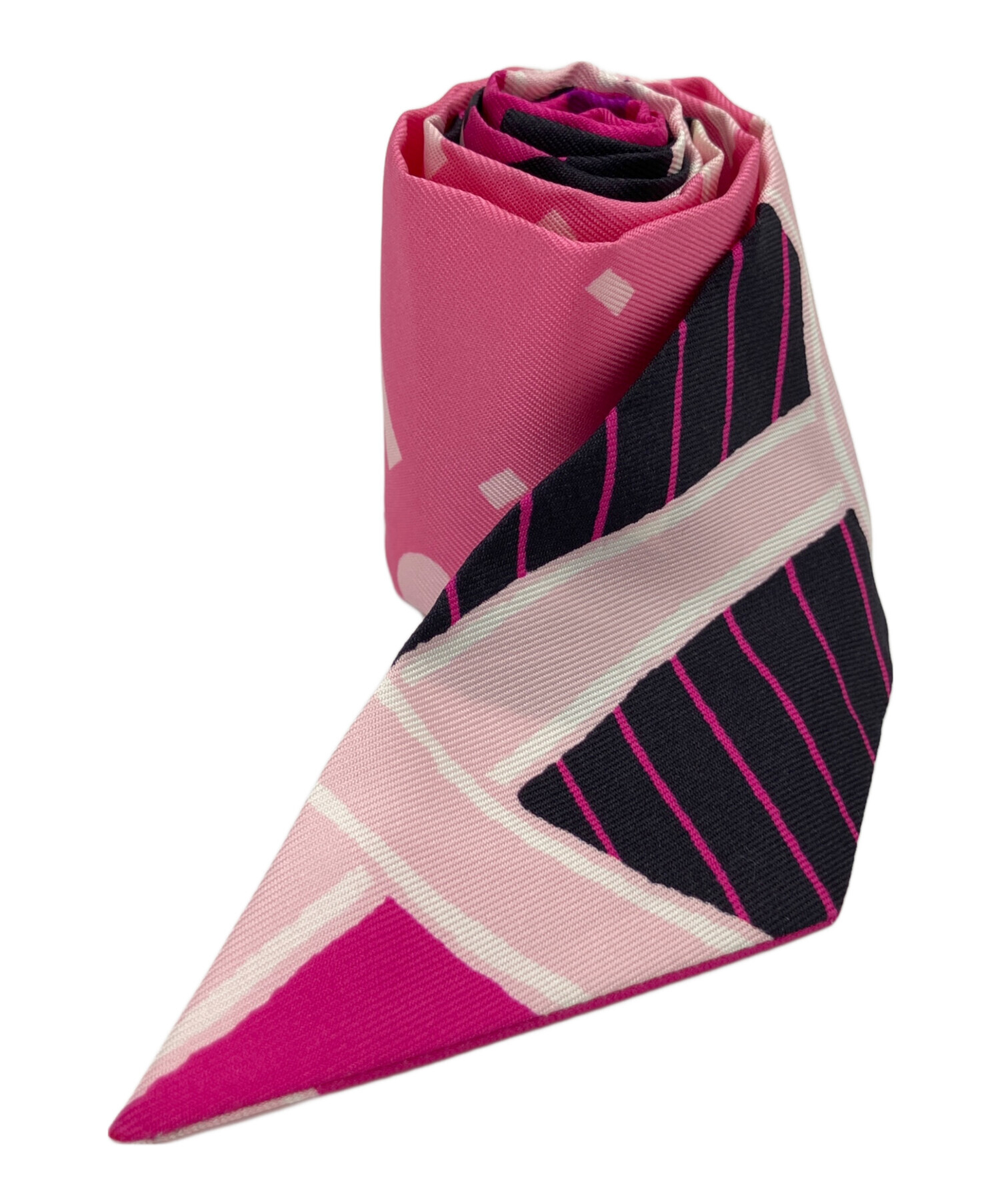 中古・古着通販】HERMES (エルメス) ツイリーシルクスカーフ ピンク