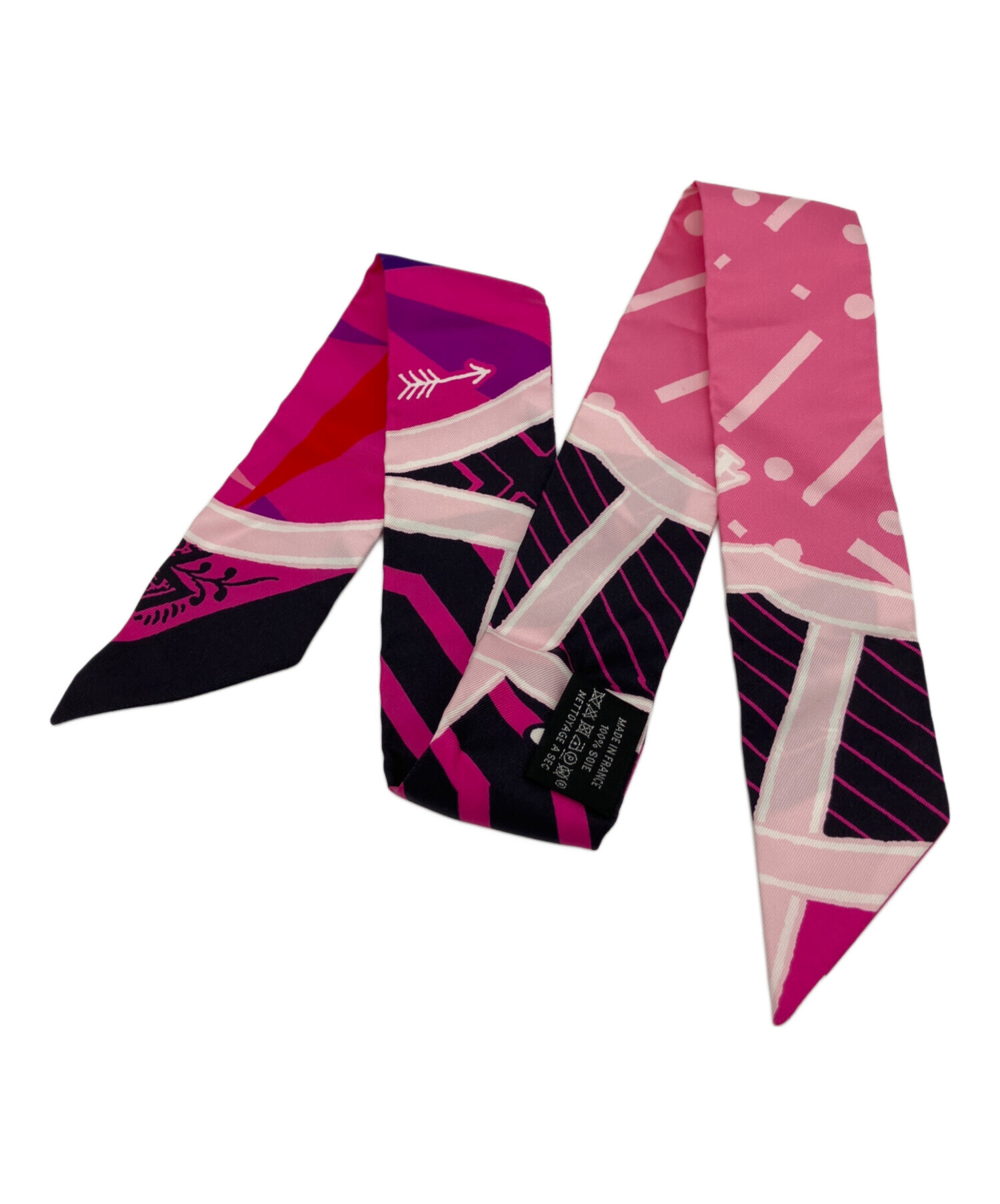 中古・古着通販】HERMES (エルメス) ツイリーシルクスカーフ ピンク